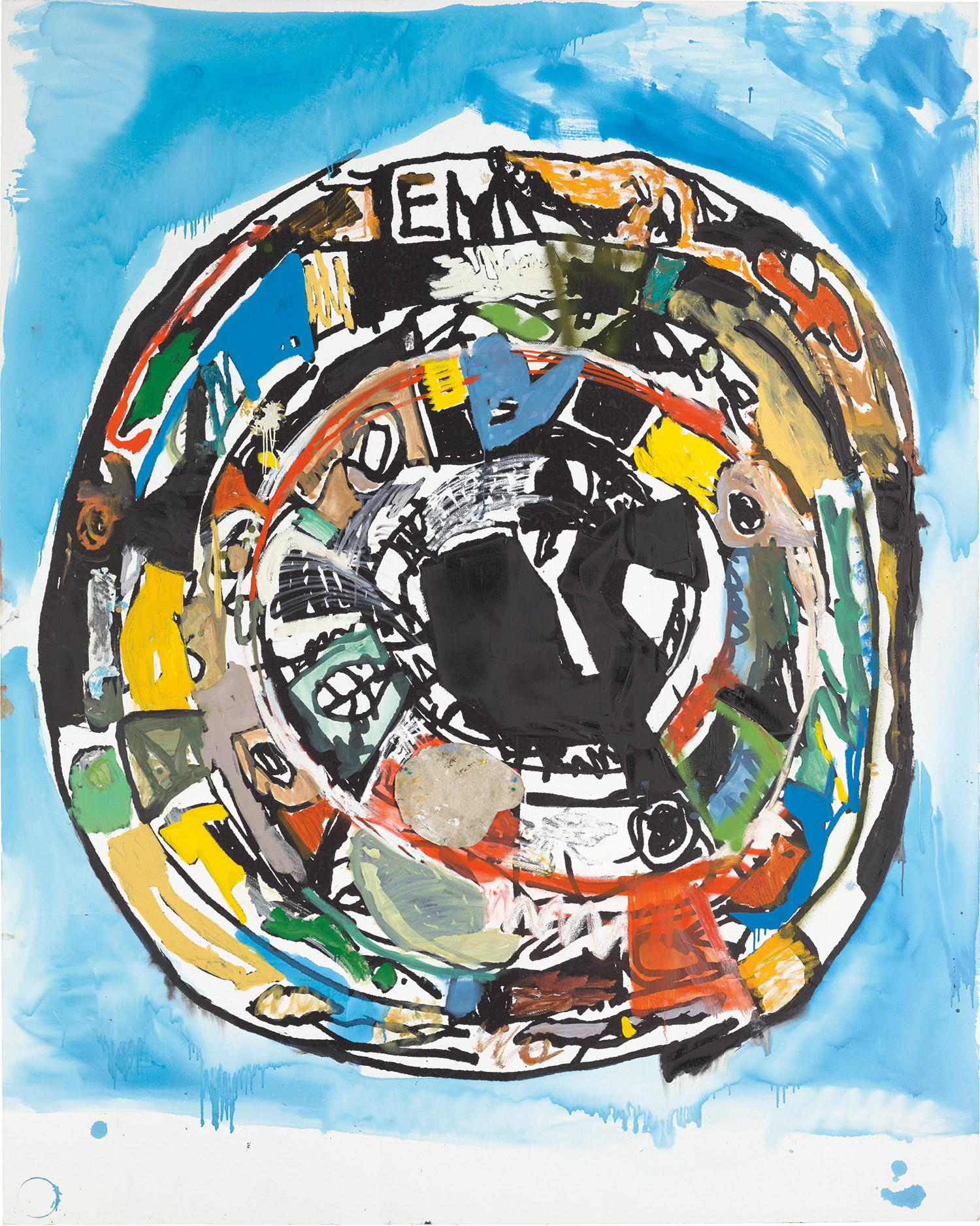 Eddie Martinez — Mandala #7 (Frankenthaler Wash)