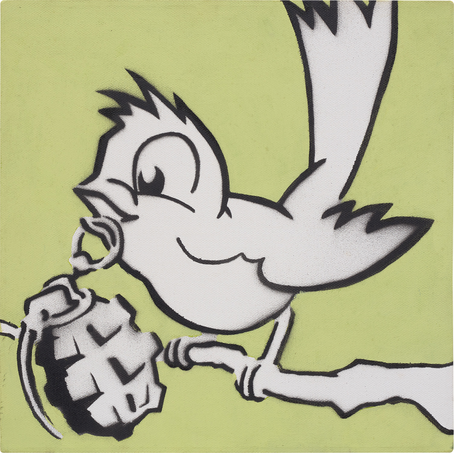 Banksy — Bird with Grenade
