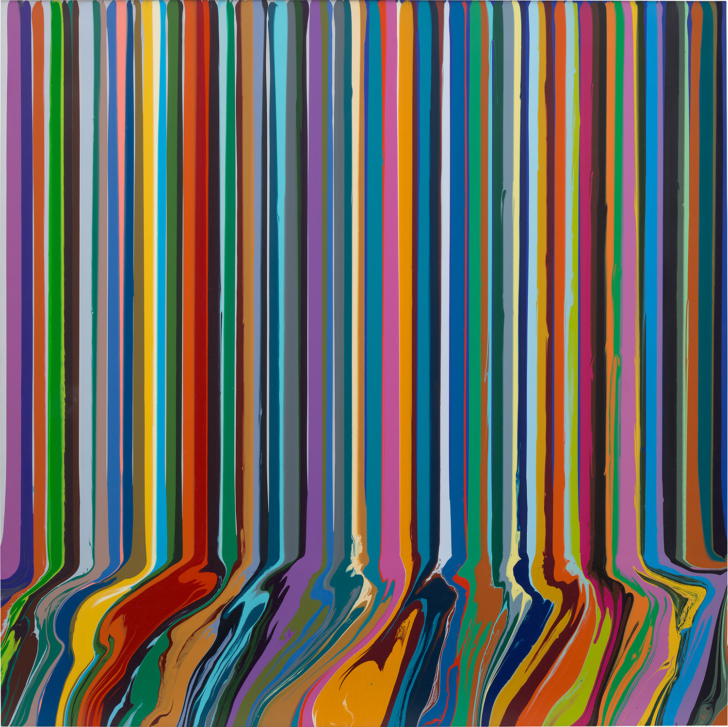 Ian Davenport — Light Grey, Dark Blue