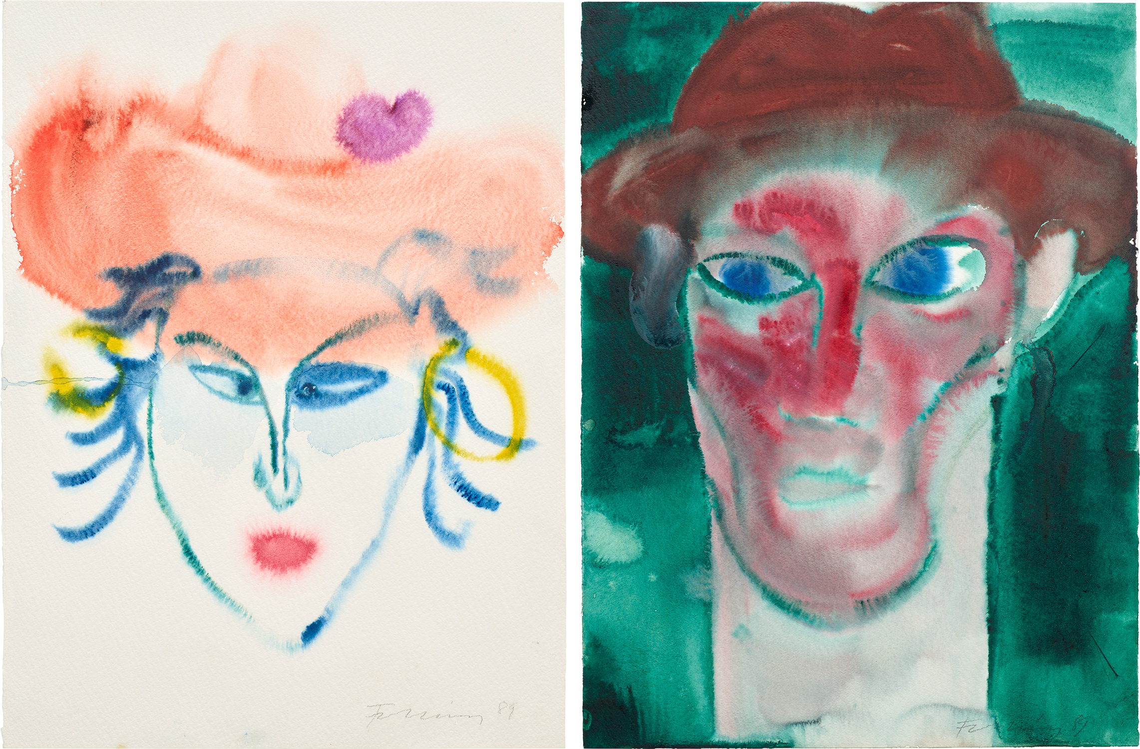 Rainer Fetting — Two works: (i)