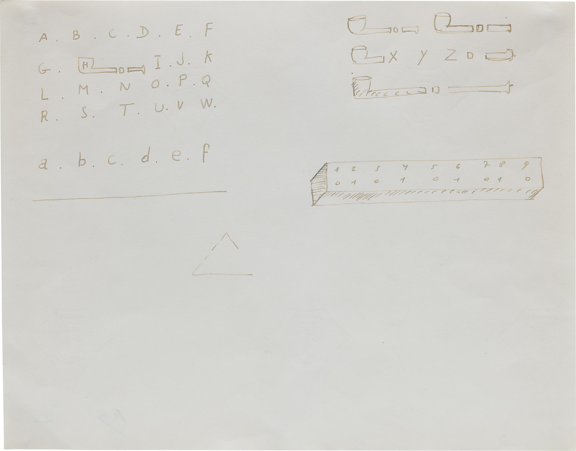 Marcel Broodthaers — La pipe - ABCDEF