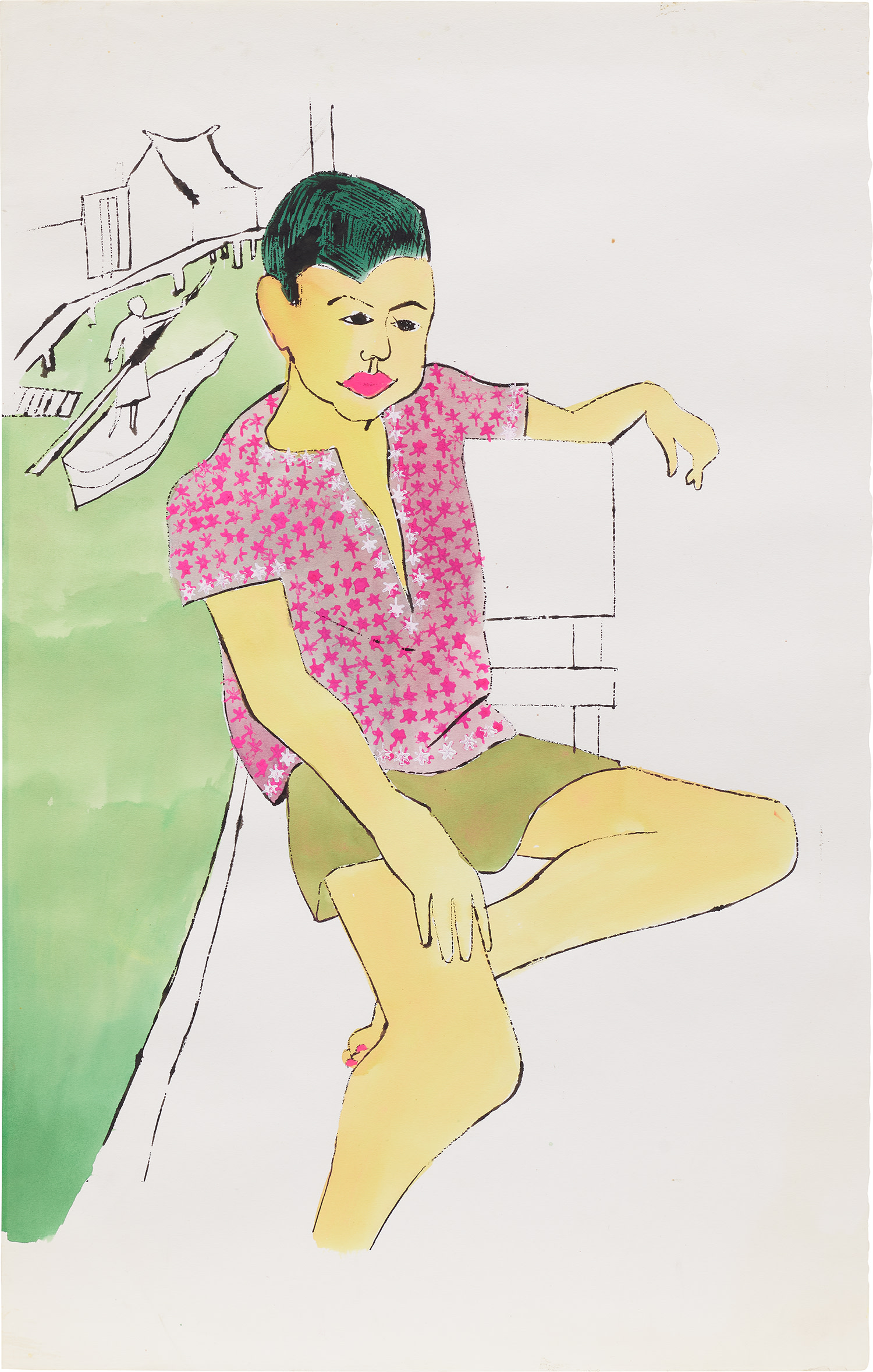 Andy Warhol — Male Seated on Ledge