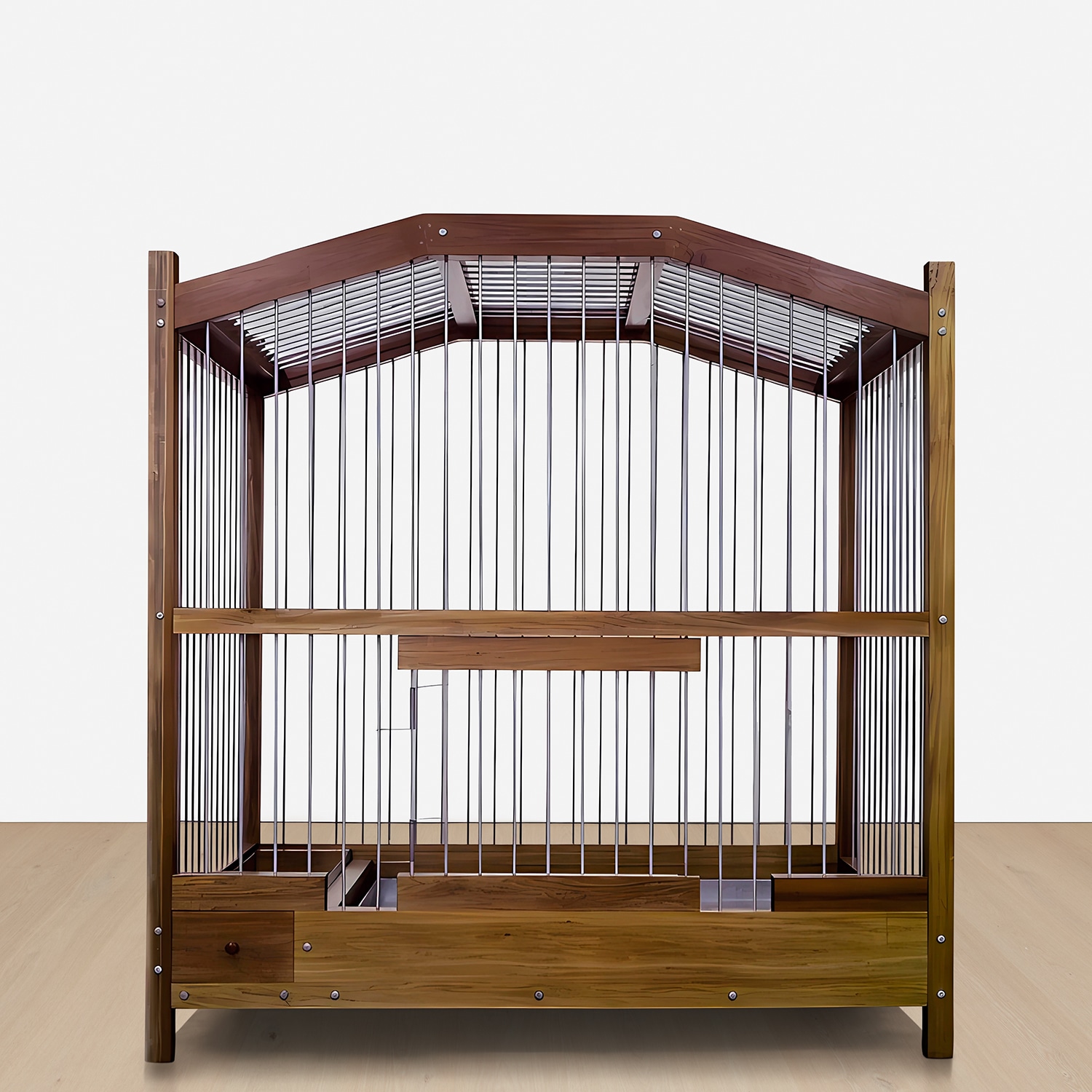 Mona Hatoum — wood and galvanised steel