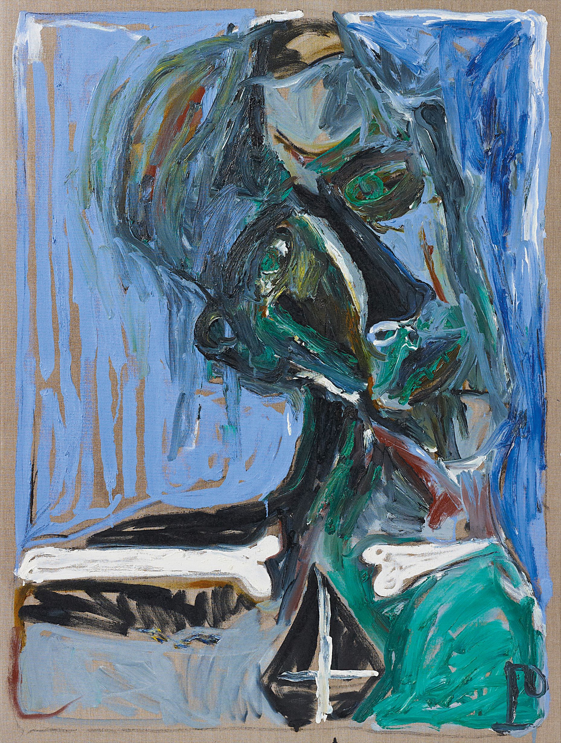 Billy Childish — Self Portrate with Bones