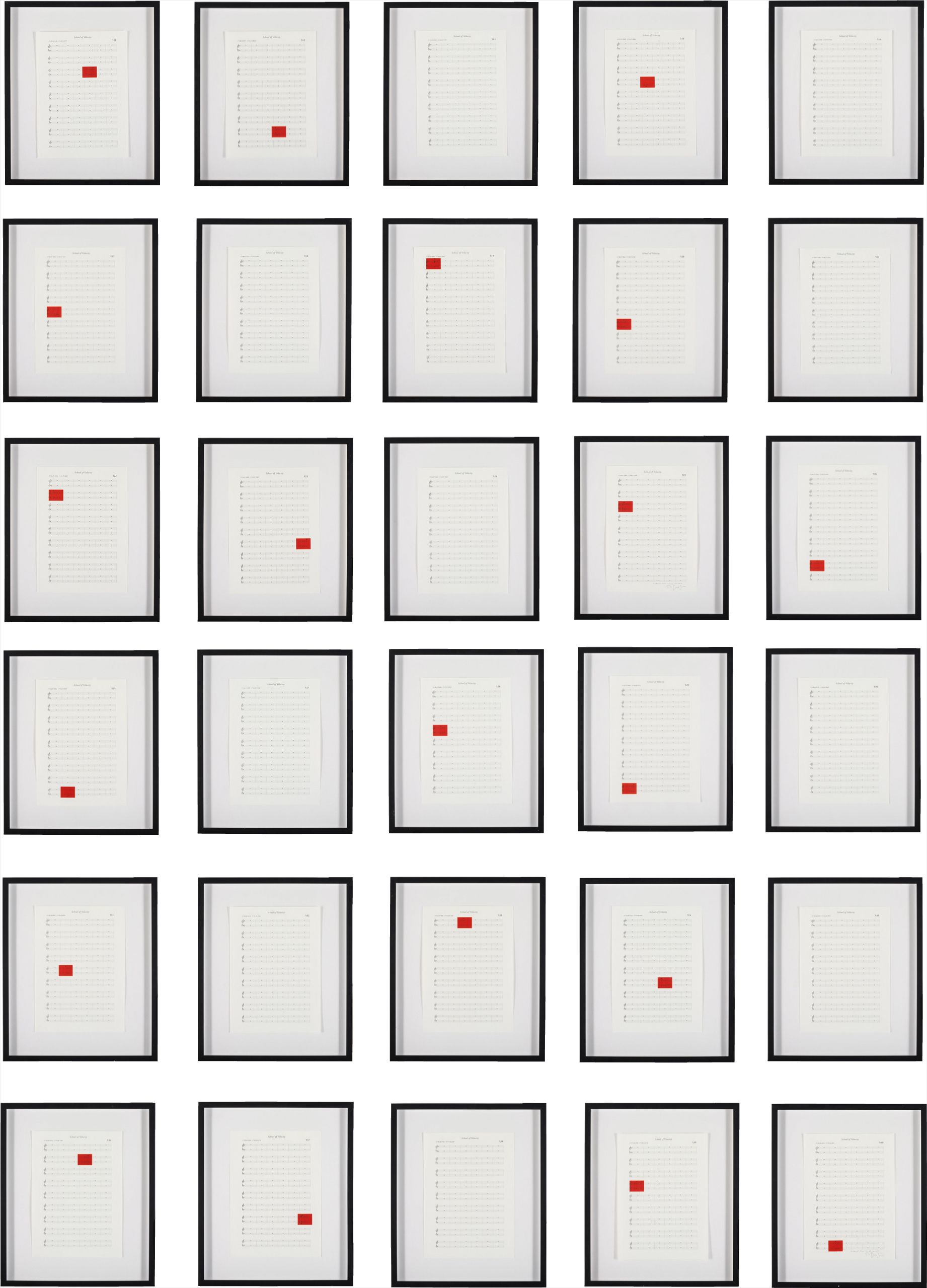 School of velocity: 24 hours of music divided into fifteen minute intervals