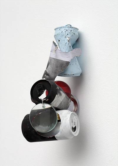soda cans, magnifying glass, string, paint, Xerox, socks, coal, light bulb