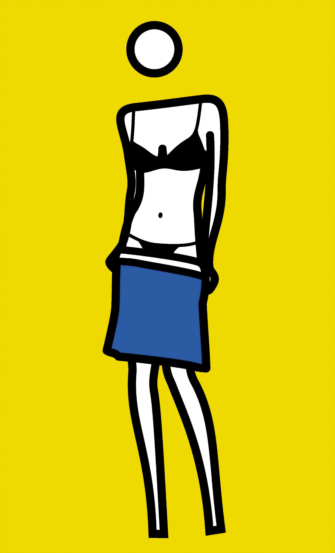 Julian Opie — Woman taking off summer dress. 10