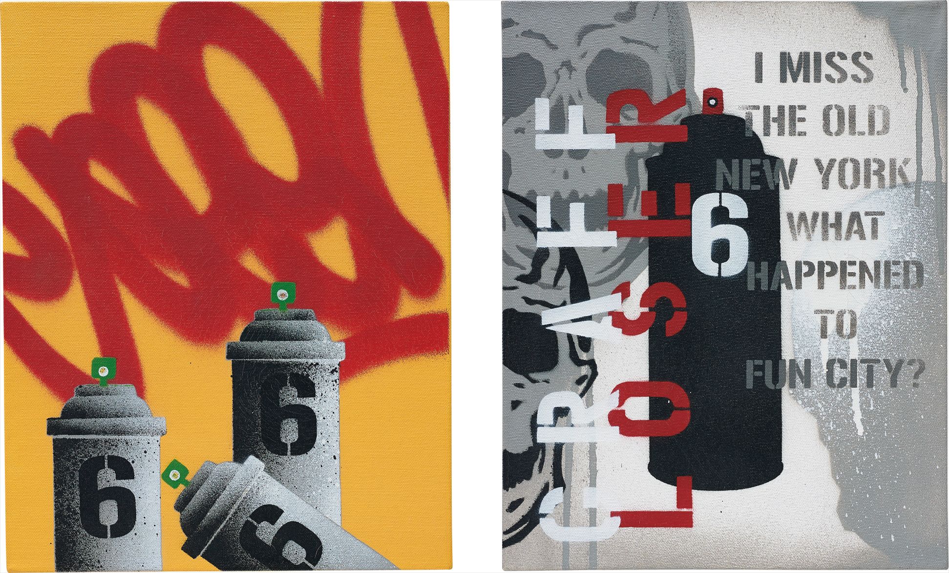 SEEN (Richard Mirando) — Two Works: (i) Graff Loser; (ii) No. 6;