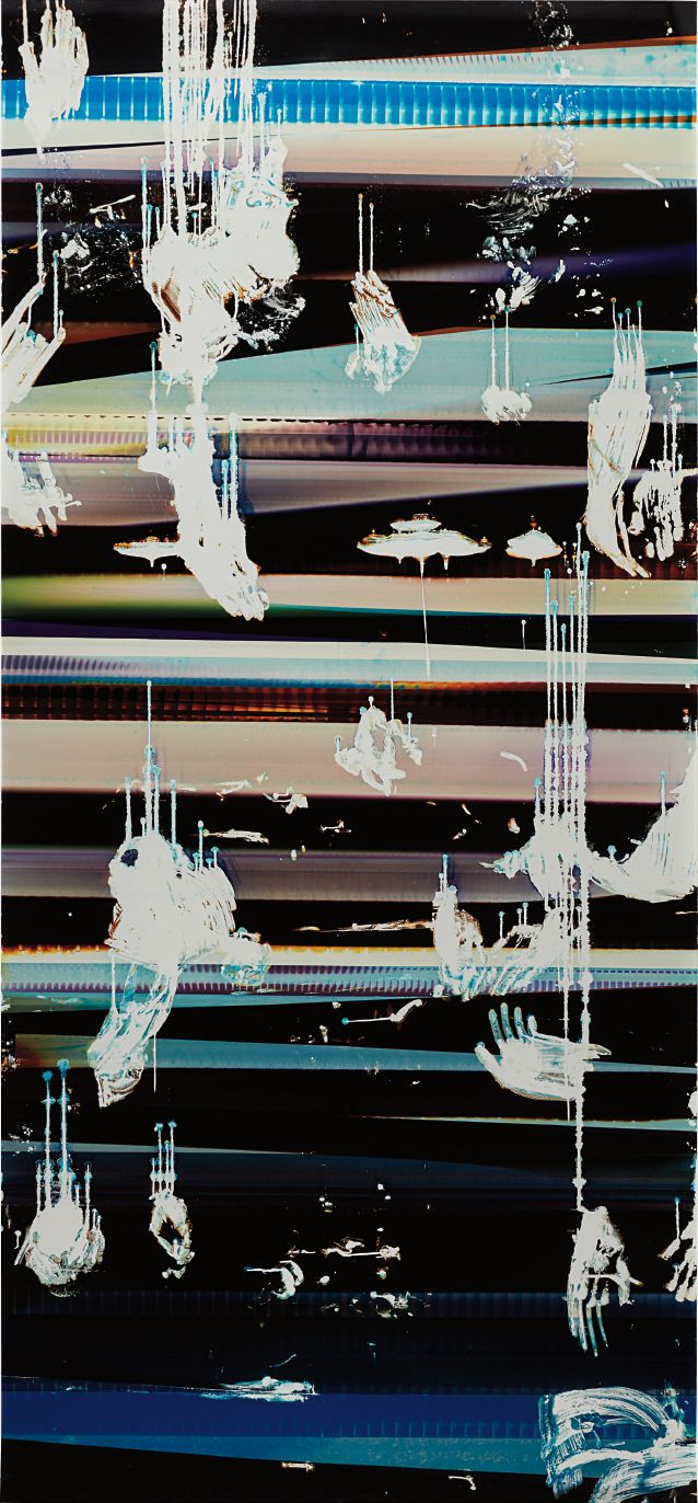 Walead Beshty — Cross Contaminated RA4 Contact Print [Black Curl (9:6/YCM/Six Magnet: Los Angeles, California, January 8th 2014, Fuji color Crystal Archive Super Type C, Em. No. 199-014, Kodak Ektacolor RA Bleach-Fix and Replenisher, Cat. No. 847 1484, 02914)]