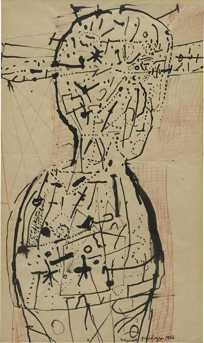 Man in Red Landscape