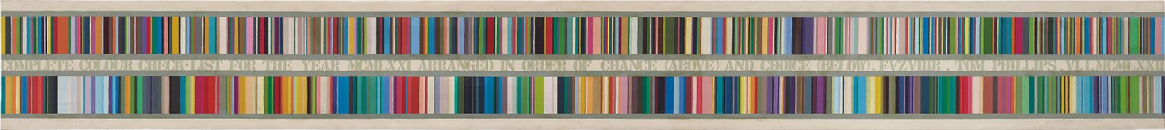 Tom Phillips — Complete Colour Check For The Year Mcmlxxi Arranged In Order Of Change (above) And Choice (below)