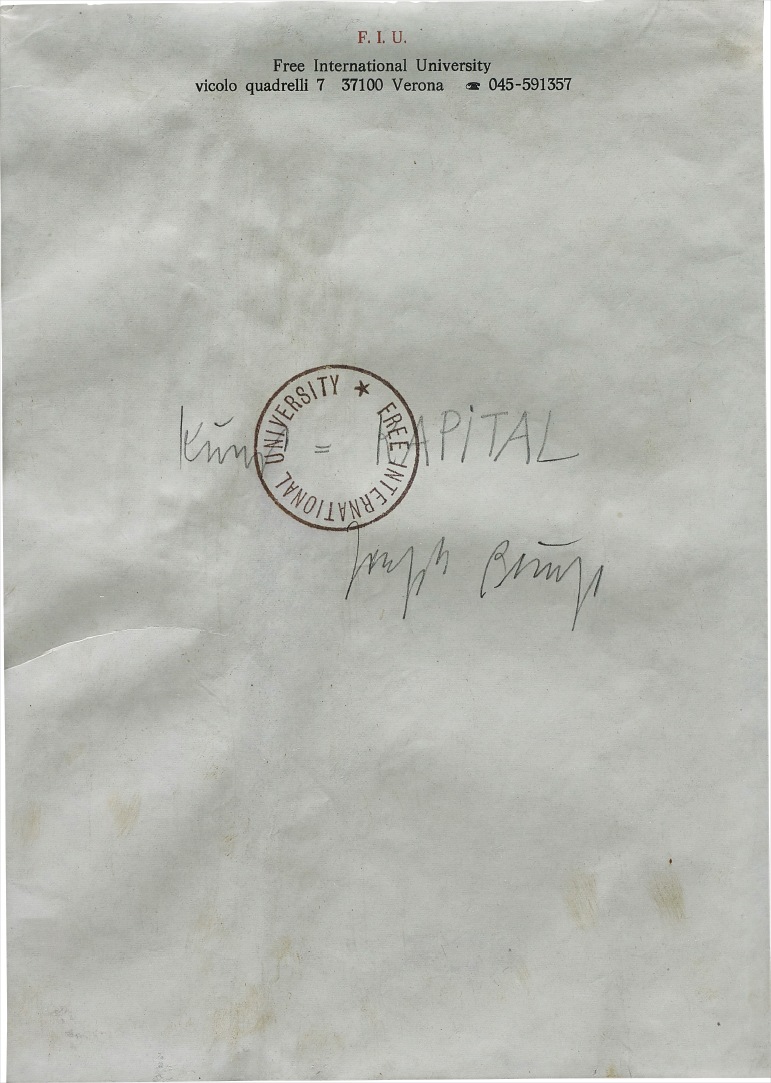 Joseph Beuys — Kunst=Kapital