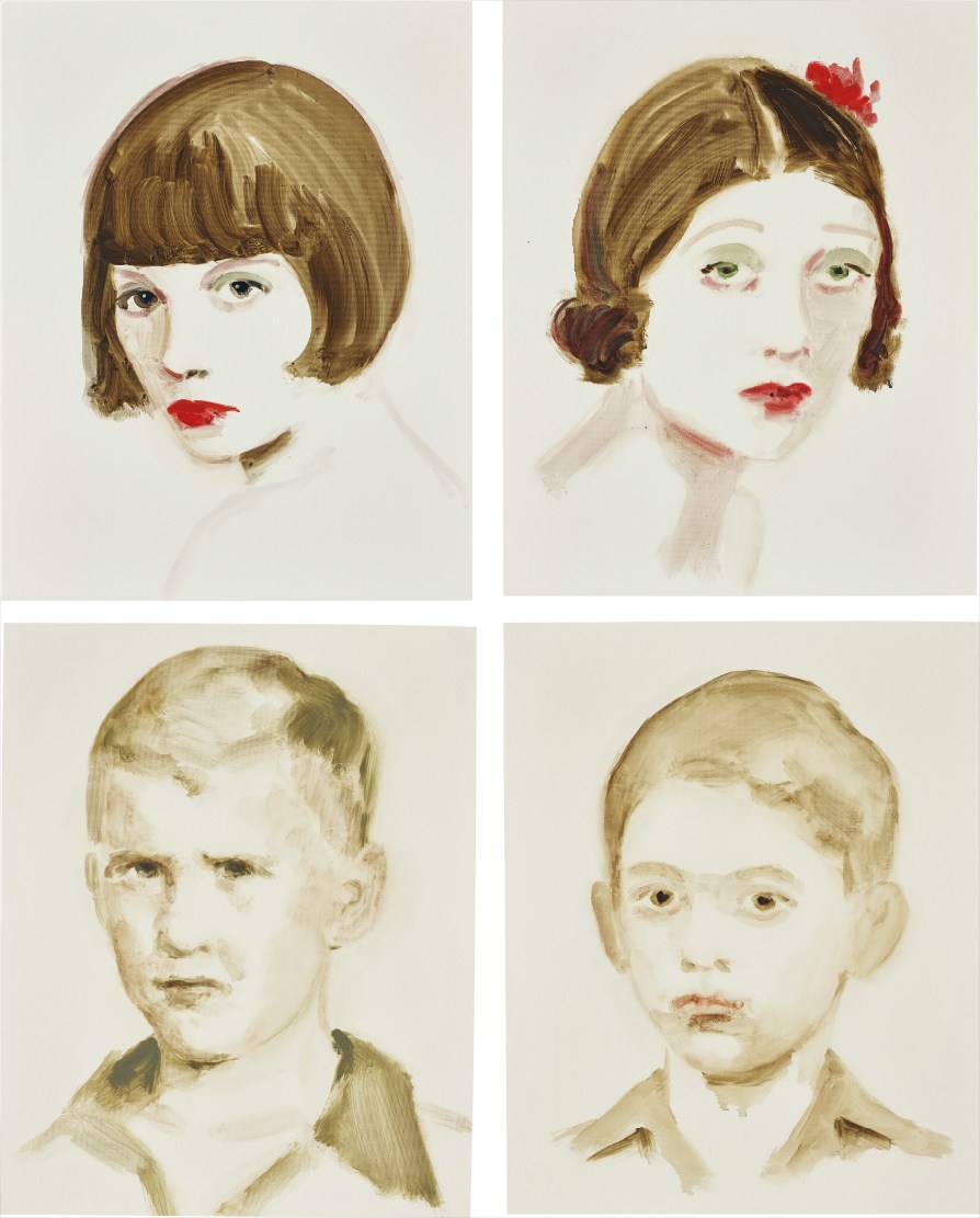 Four works: (i) Louise Brooks; (ii) Barbara La Marr; (iii) Bush; (iv) Ghandi