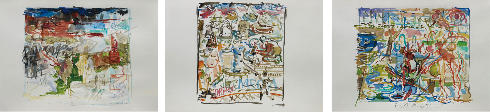 Uwe Kowski — Three works: (i) 2; (ii) Diorama; (iii) Farce