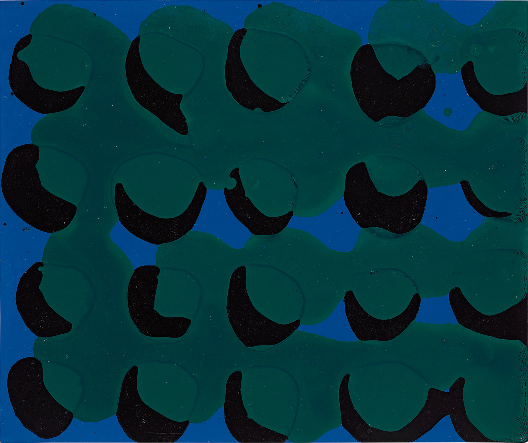 Ian Davenport — cellulose paint on MDF board mounted on panel