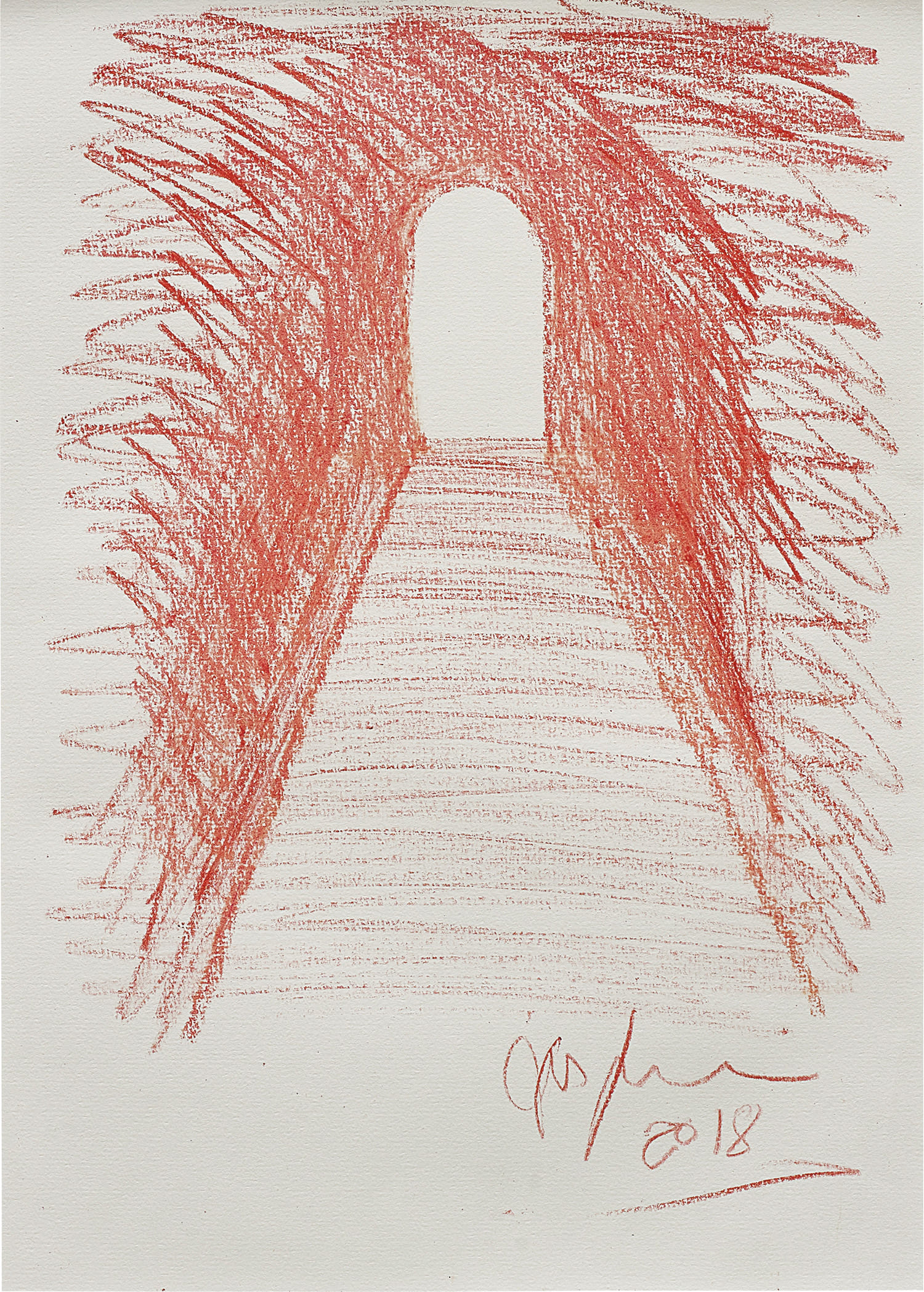 Anish Kapoor — wax crayon on paper