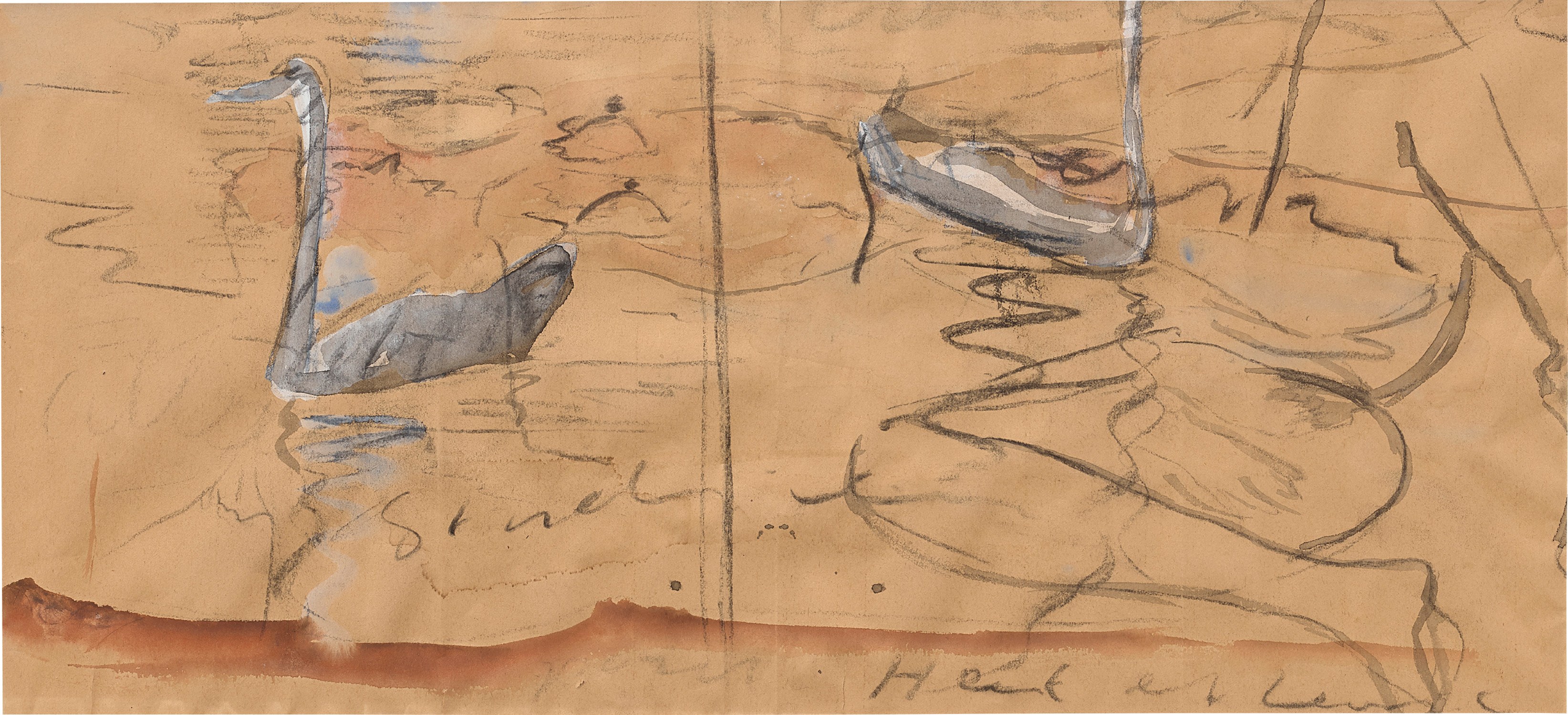 Two works: i) White is the Color ii) Zwirner & Wirth Exhibition Drawing 1/4