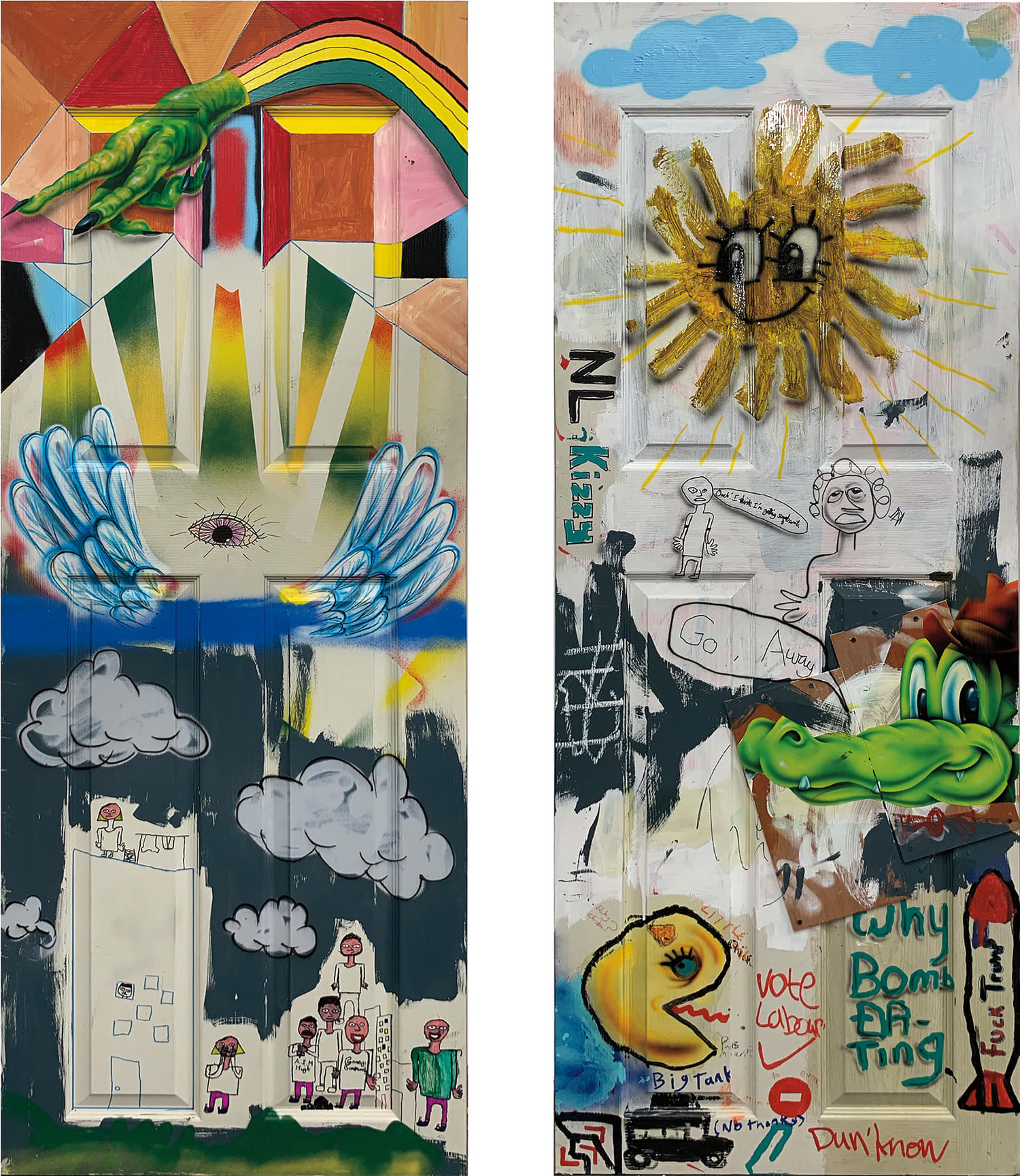 Barry Reigate — Two works: i) Bikes Up Knives Down; ii) Claw Skyline