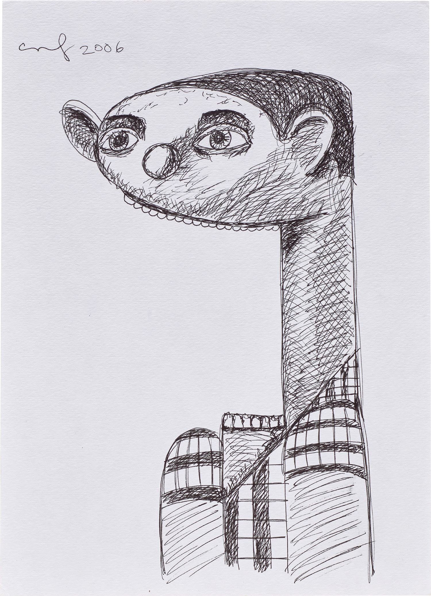 George Condo — pen on paper