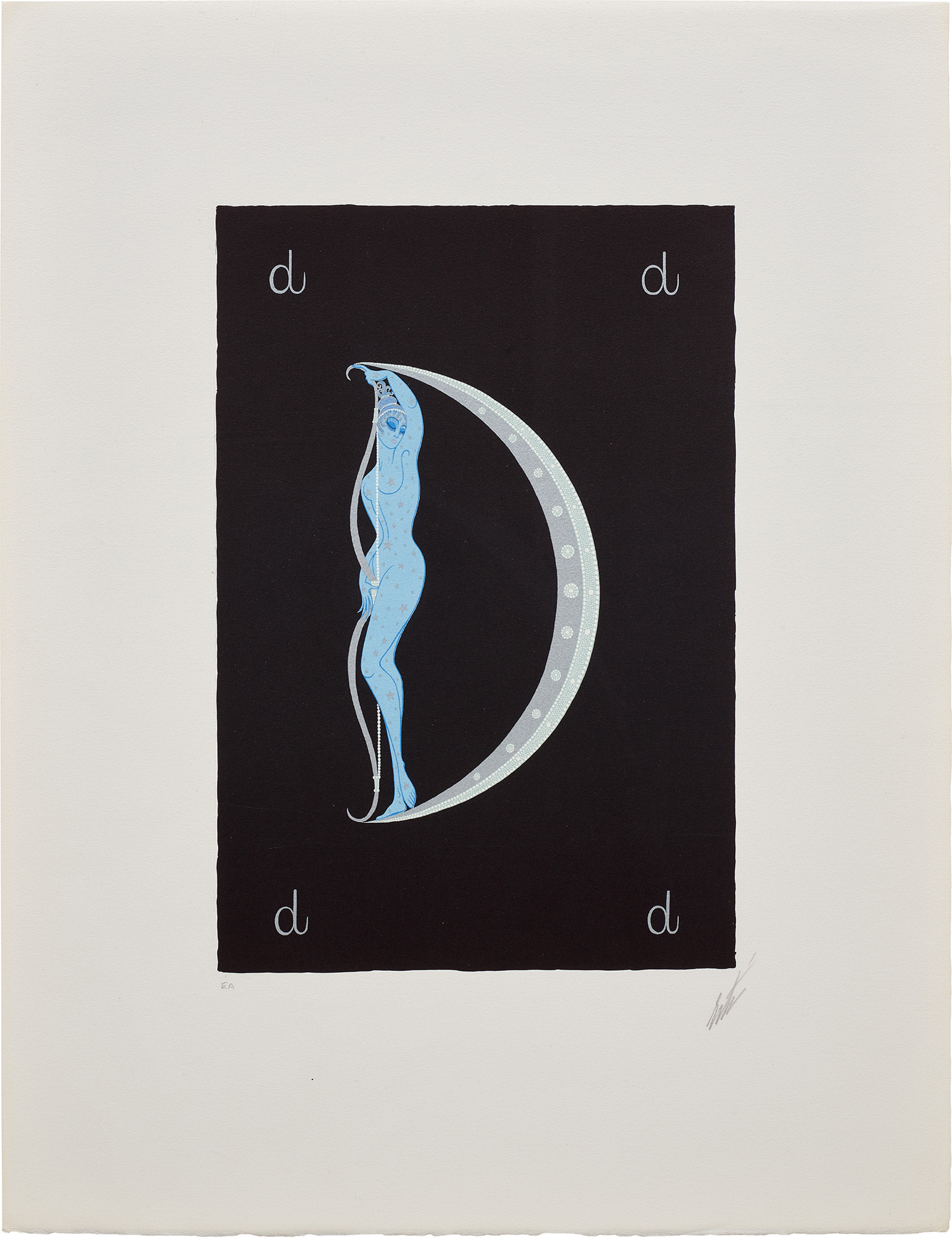 Erté — The Letter D from Alphabet Suite (A-Z)