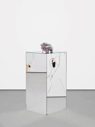 mineral crystals, polystyrene, epoxy clay, paint and synthetic hair