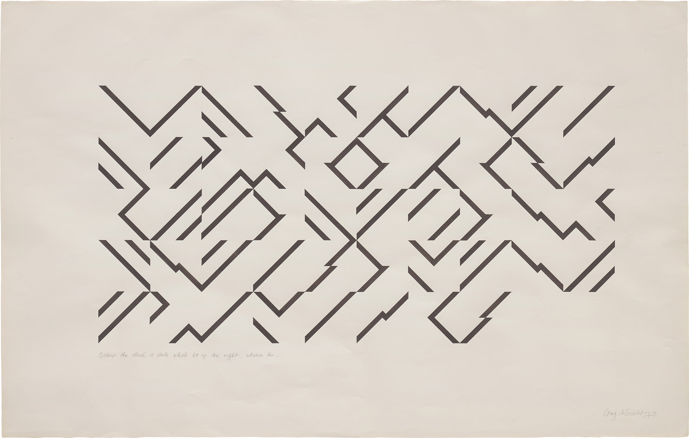 Guy de Cointet — Because the Cloud is Dark Which Lit Up the Night