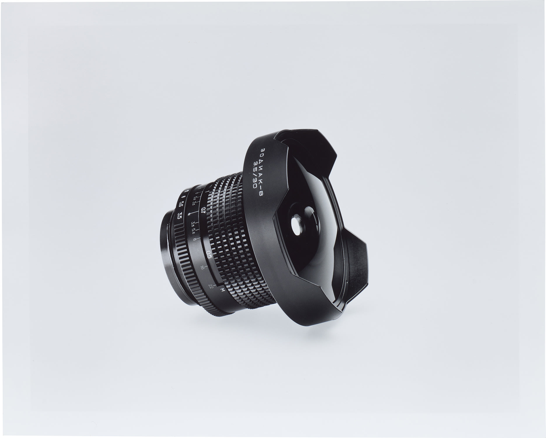 Christopher Williams — Kiev MC Arsat (Zodiak-9) 30mm f3.5 1:3 .5 Product Aperture f/3 .5 Serial Number 870701 Medium Format Camera Lens Douglas M. Parker Studio, Glendale, California, August 4, 2005