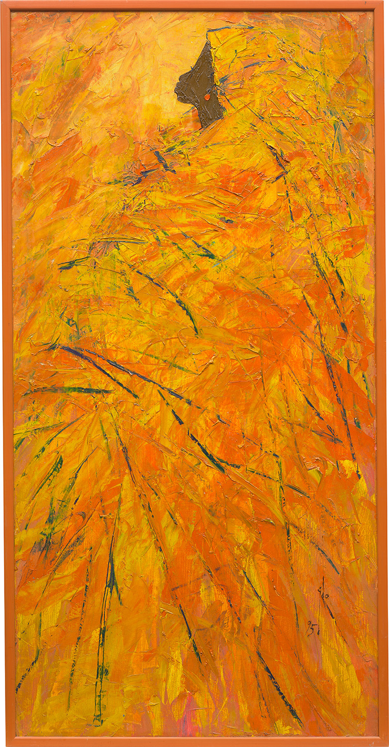 Orange Woman in Profile