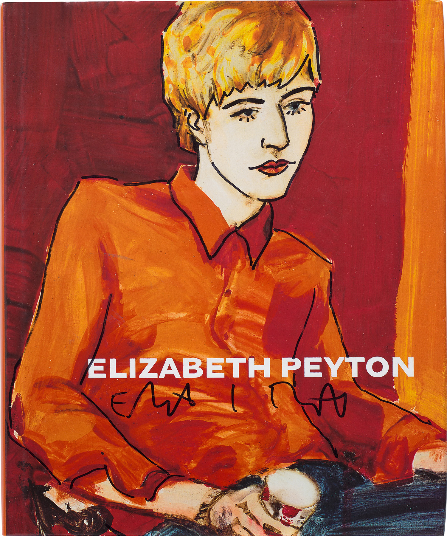 Elizabeth Peyton — marker on book