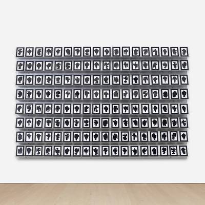 laser print on acid-free paper, in artist's frame, in 144 parts