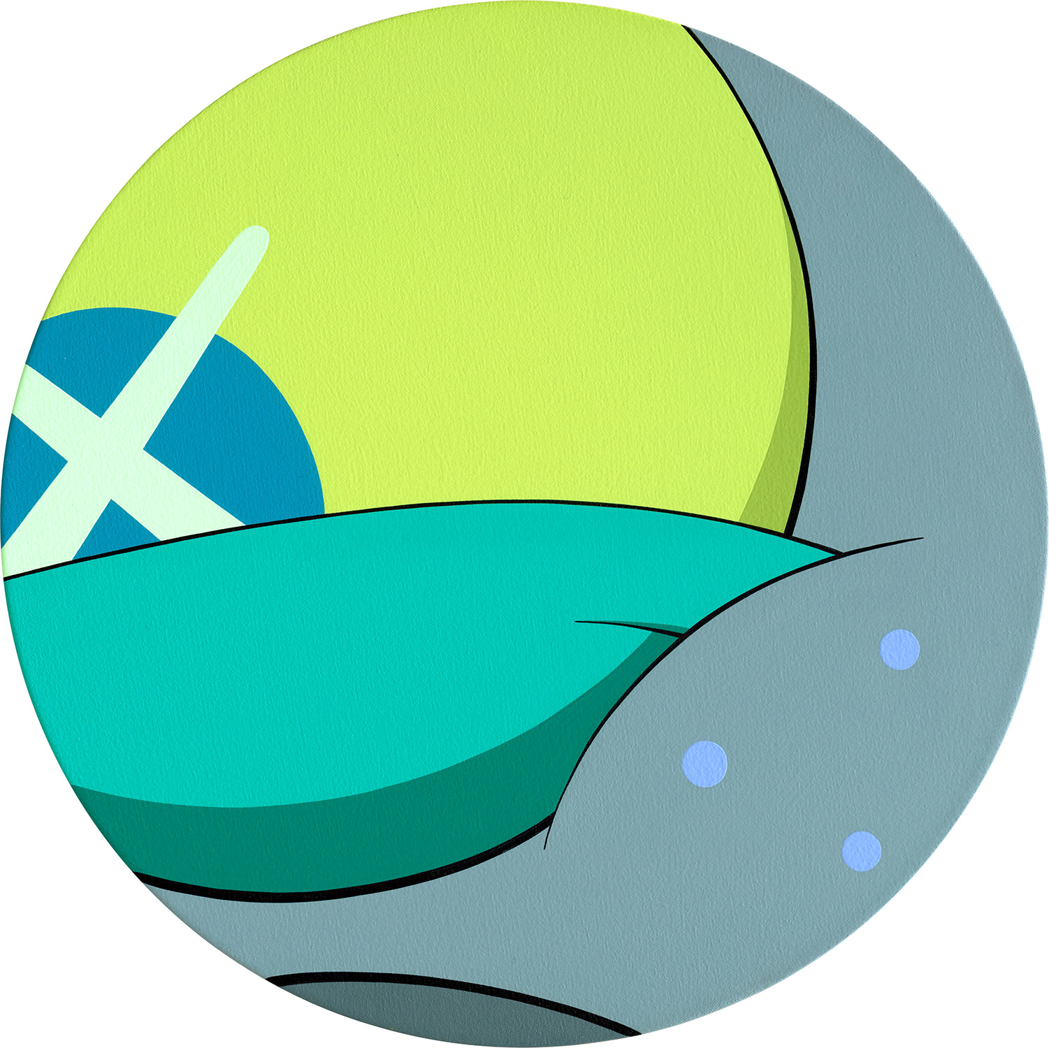 KAWS — diameter 50.8 cm (20 in.)