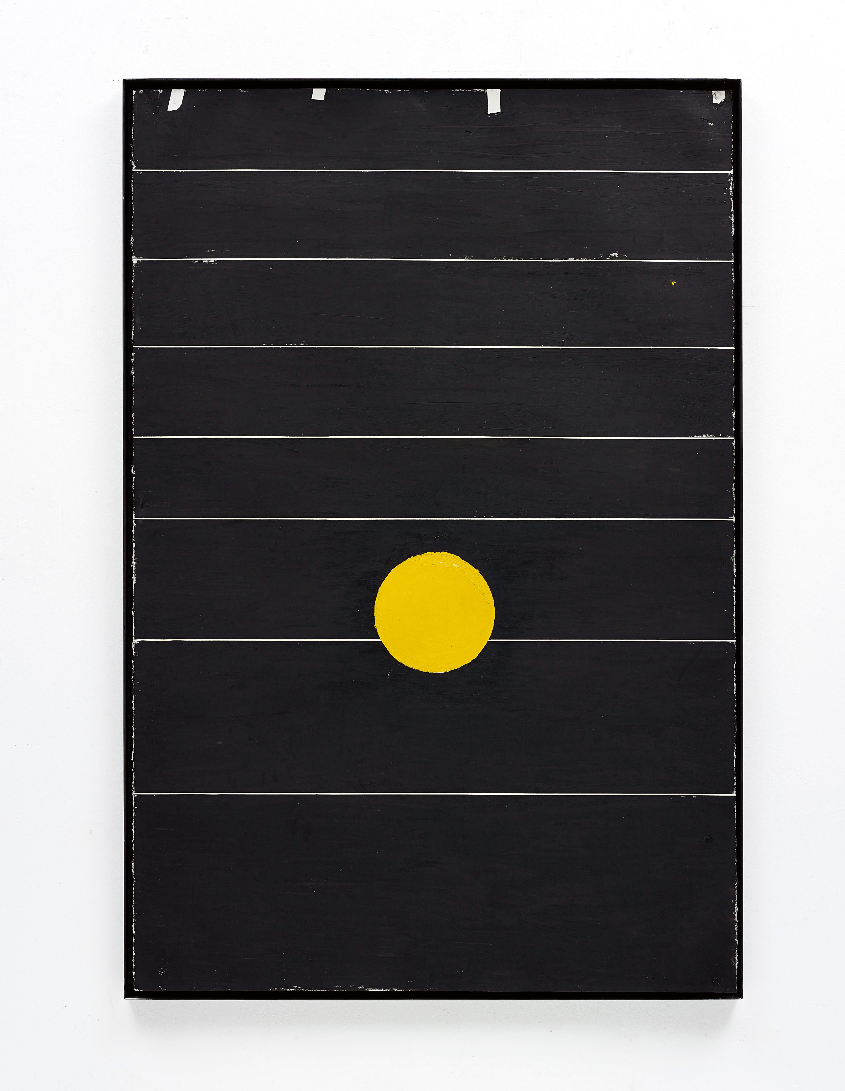 In soot, dust and burning, Harold Ancart finds a fragile and fugitive elegance. Often working with found media – he sets photographs of tropical beaches aflame – motifs such as palm trees and parrots recur in his work, only to be offset by the delicate restraint of his works on paper. His is a practice concerned with removal and destruction, and the spaces between objects.