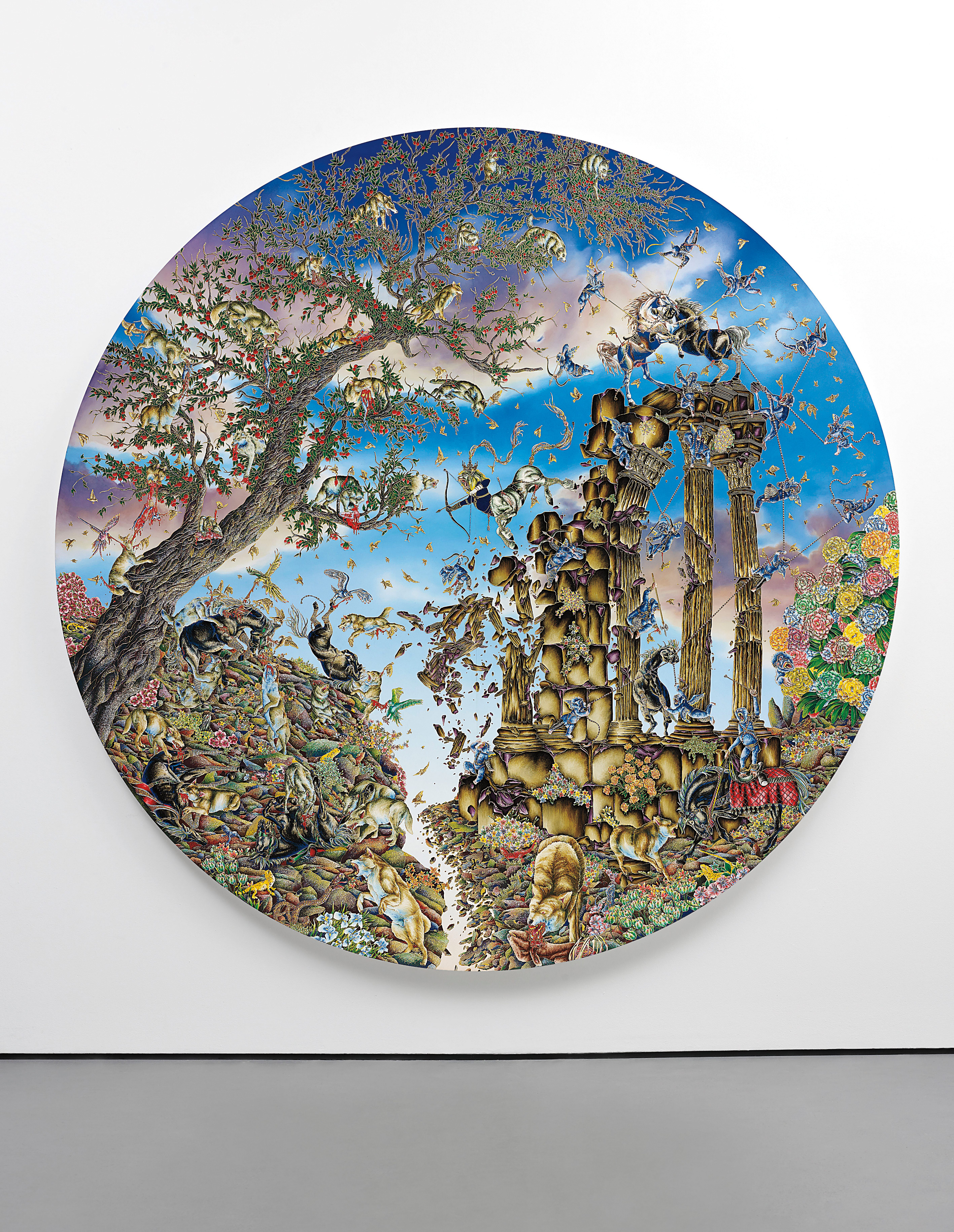 Raqib Shaw — Arrival of the Horse King from the series Paradise Lost