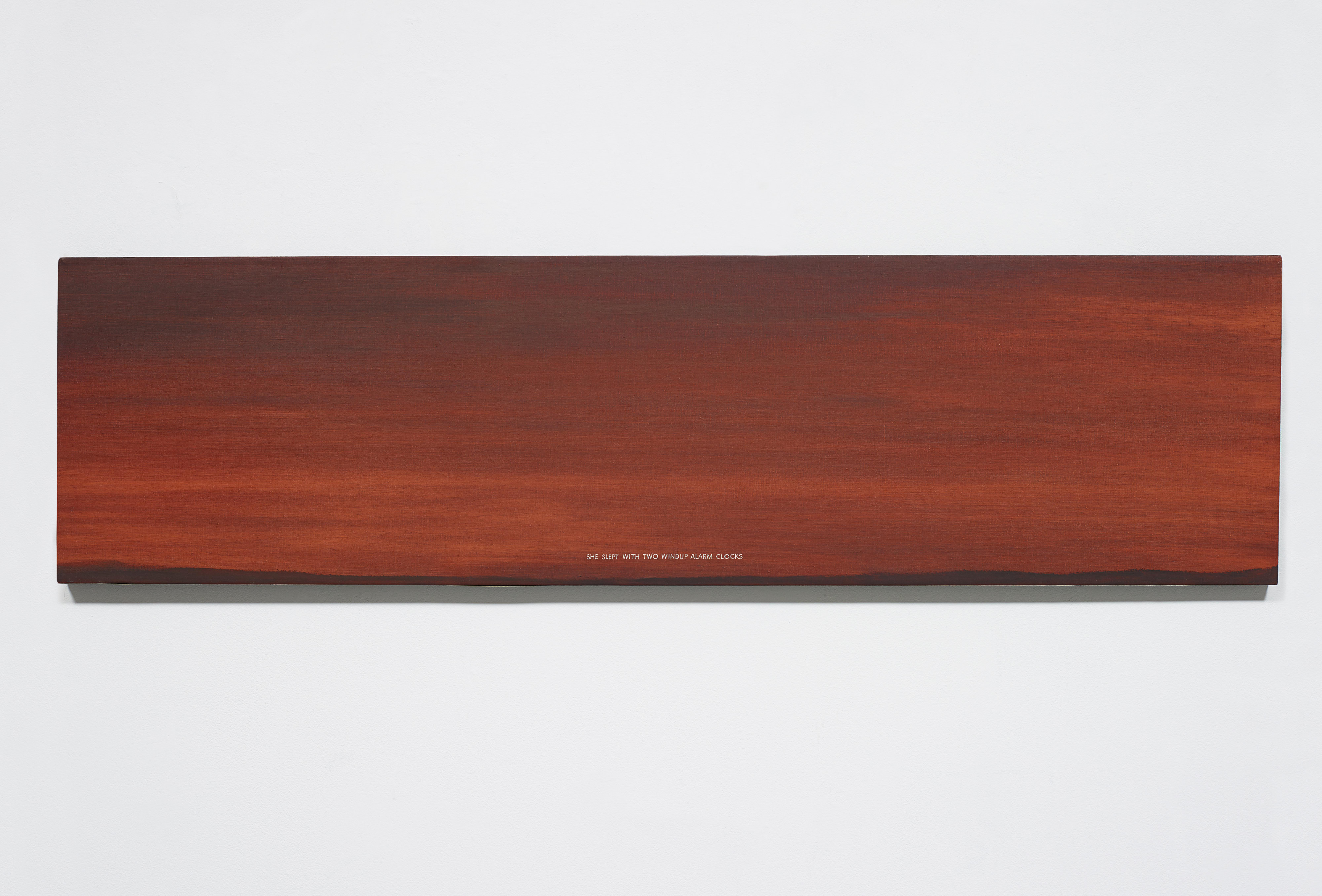 Ed Ruscha — She Slept With Two Windup Alarm Clocks