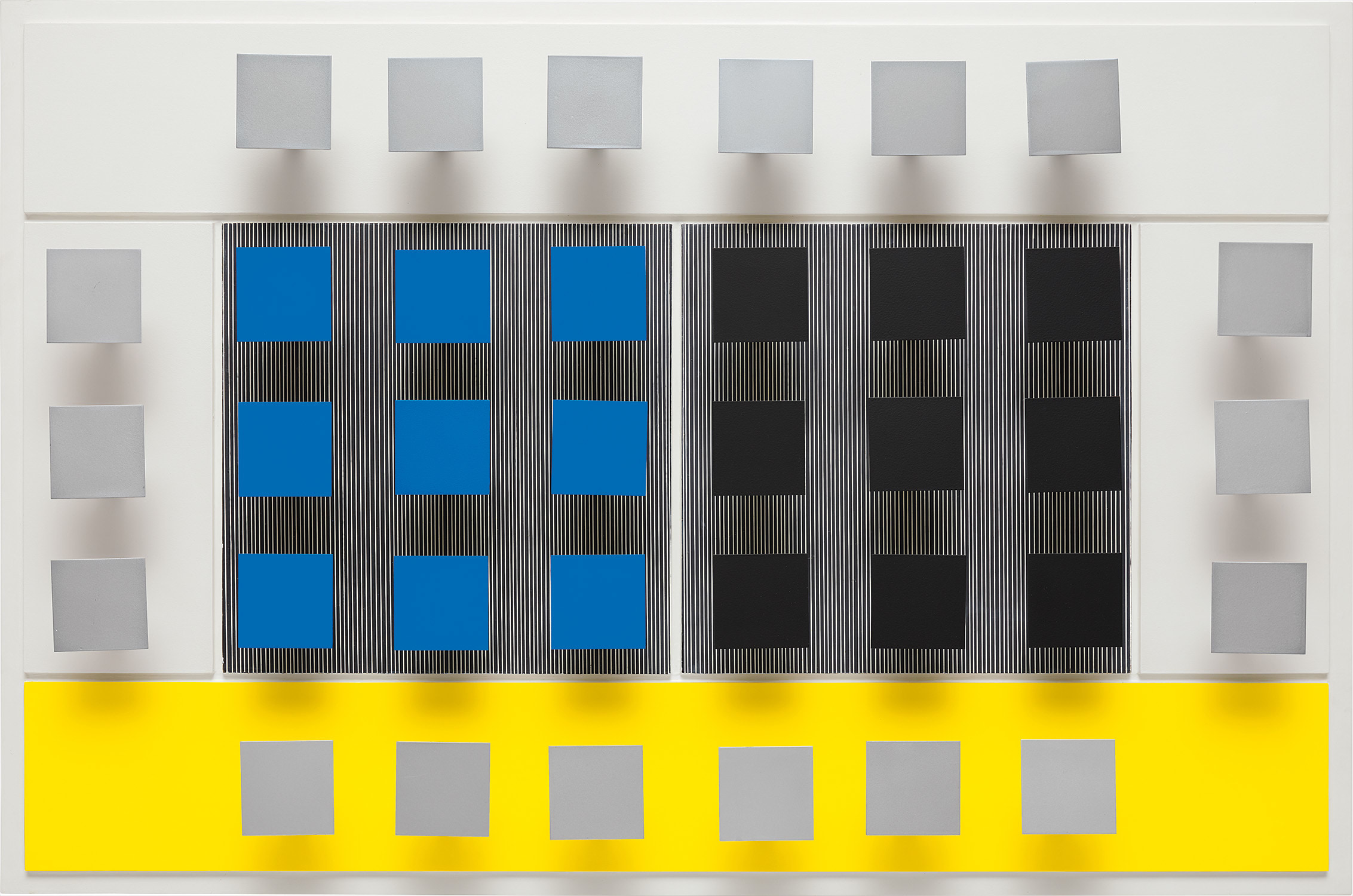 Jesús Rafael Soto — 36 Cuadrados con banda amarilla