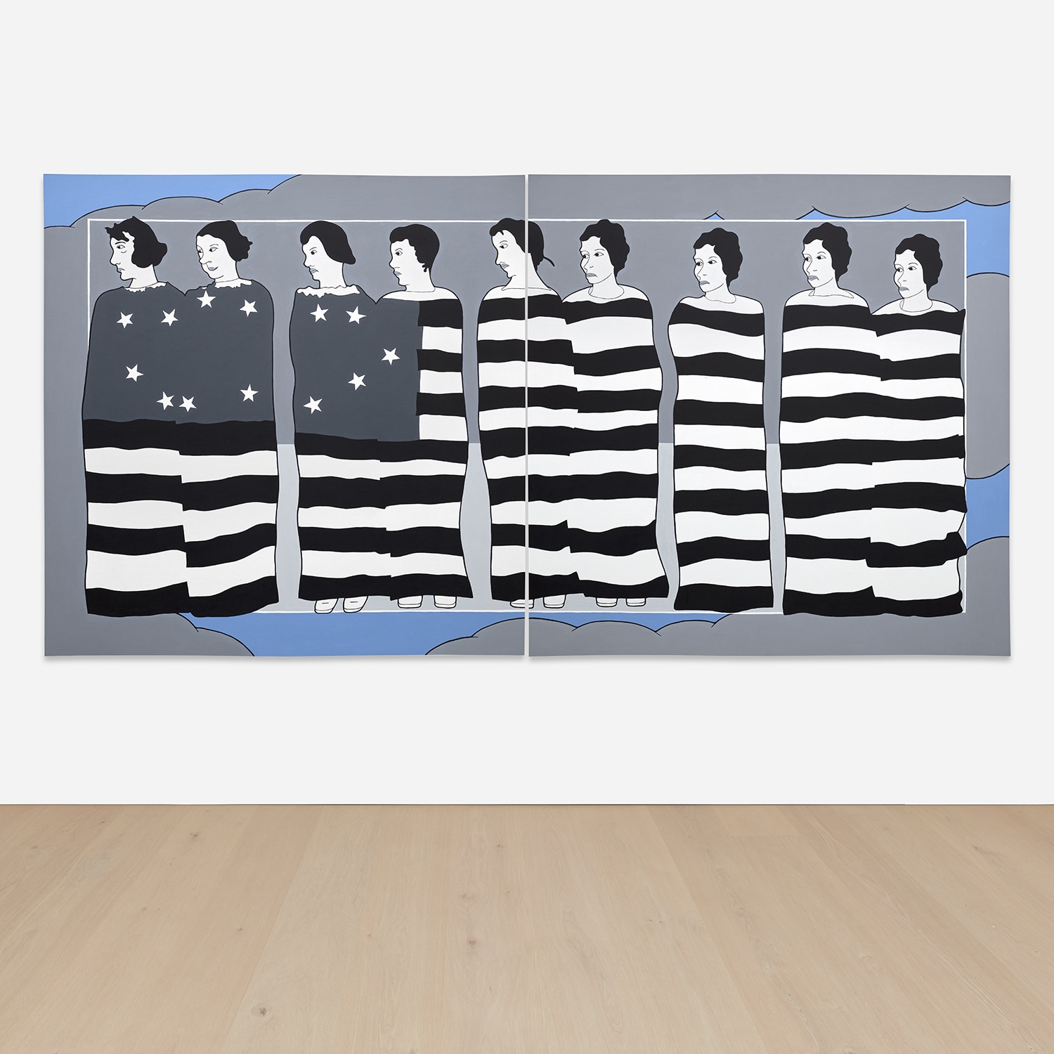 John Wesley — Nine female inmates of the Cincinnati workhouse participating in a patriotic tableau