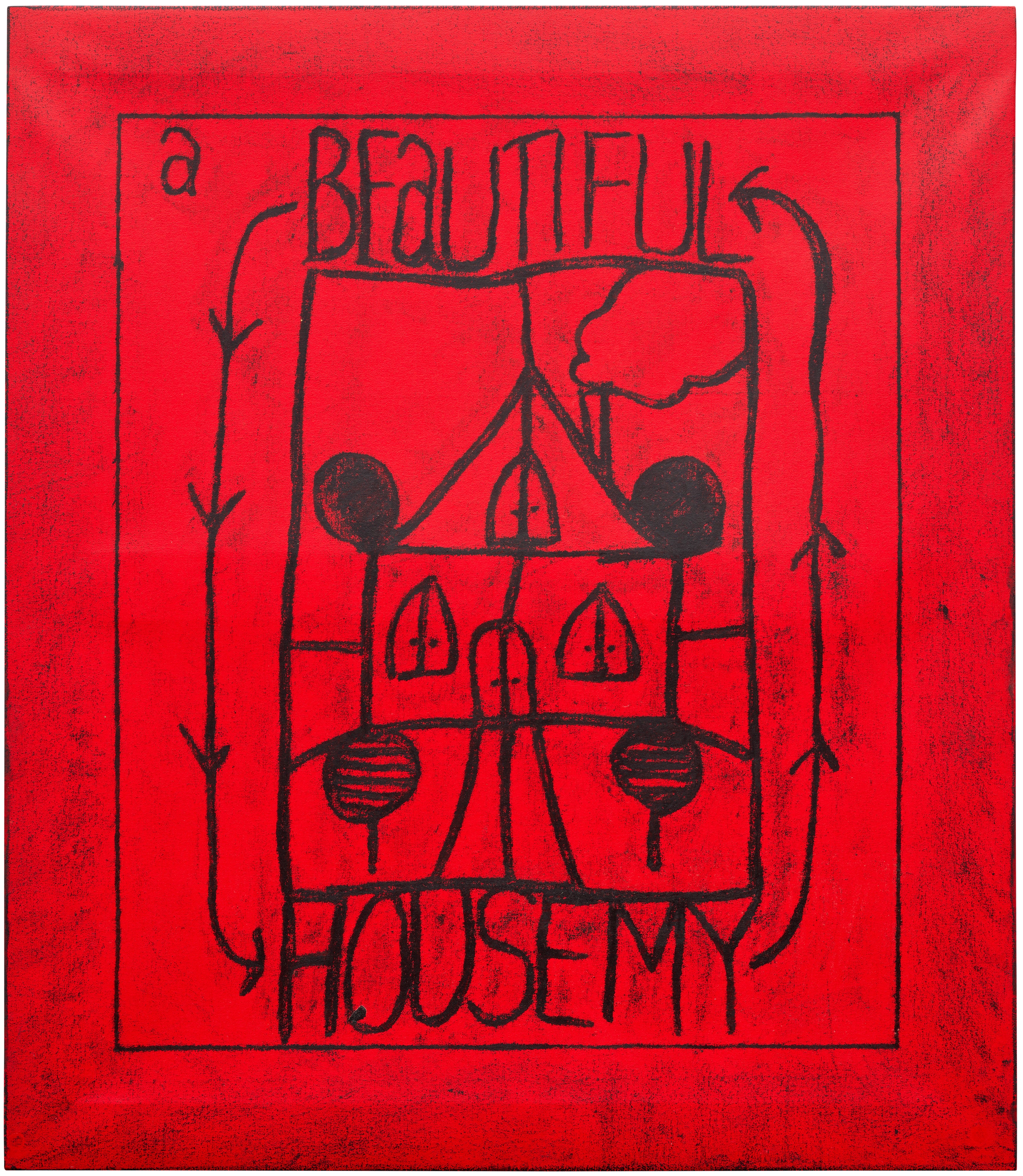 Matt Mullican — Untitled (Learning from the person's work: House, red)