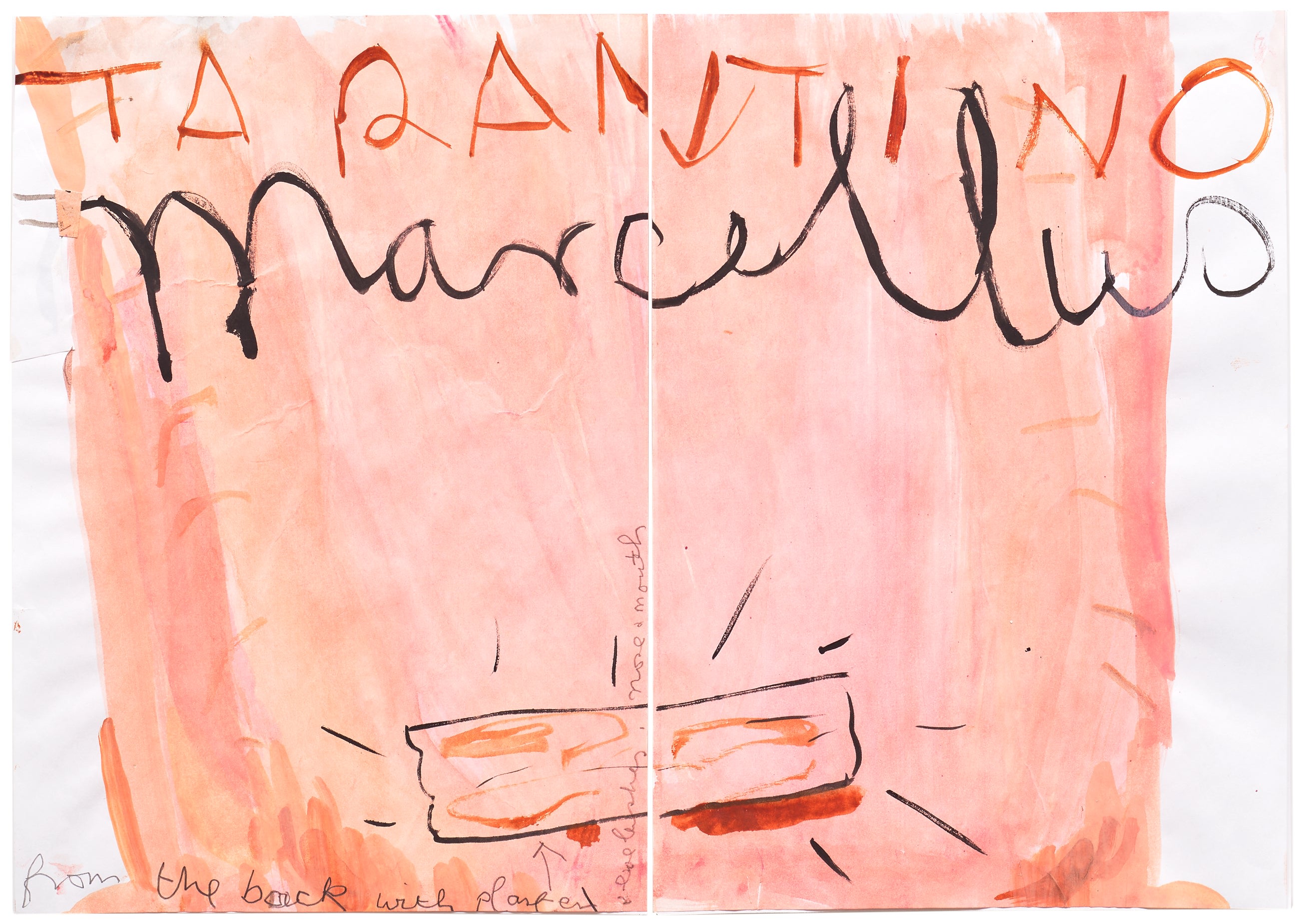 Rose Wylie — Marcellus, Back of Head with Plaster