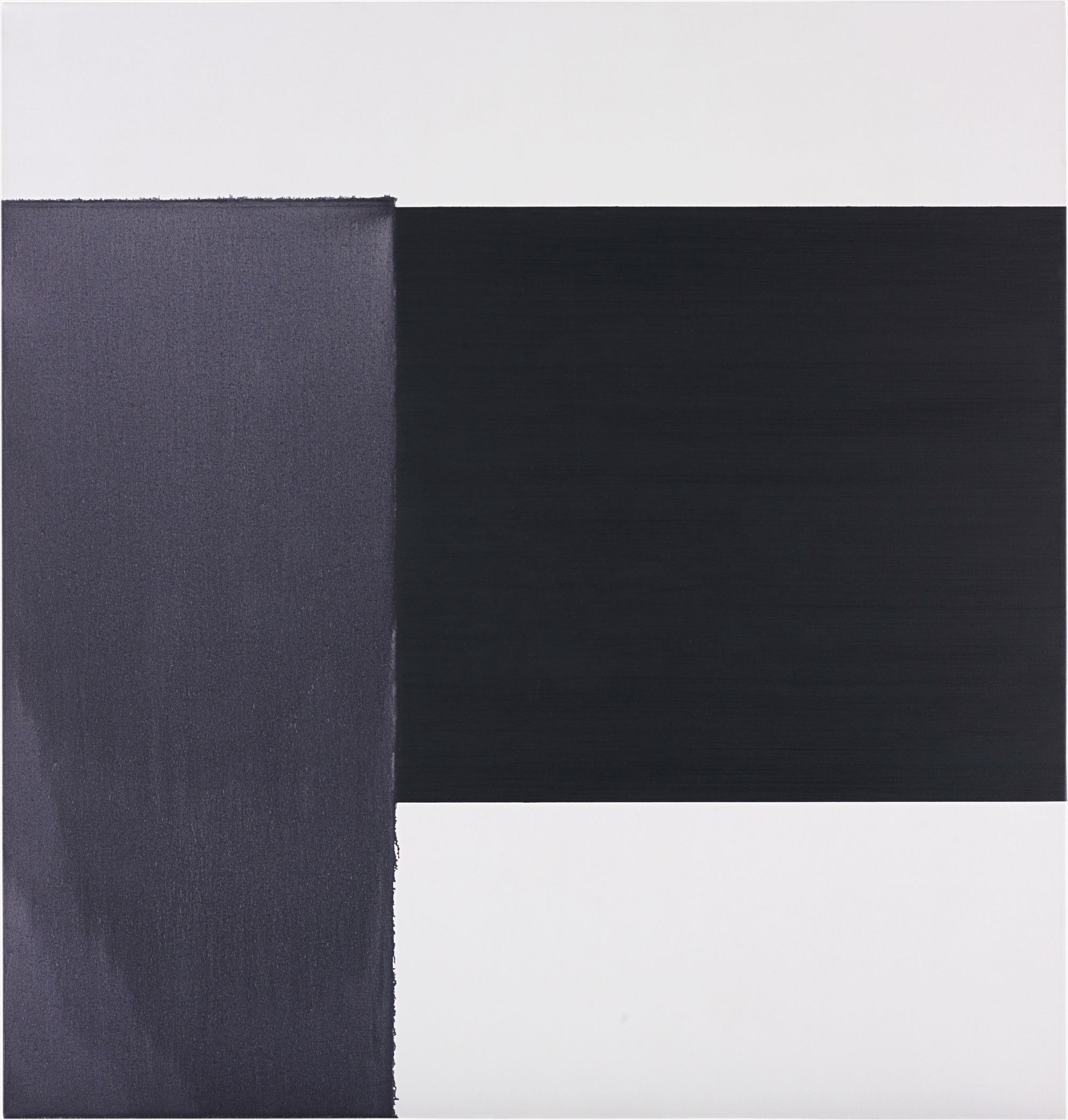 Callum Innes — Exposed Painting Paynes Grey/Violet on White