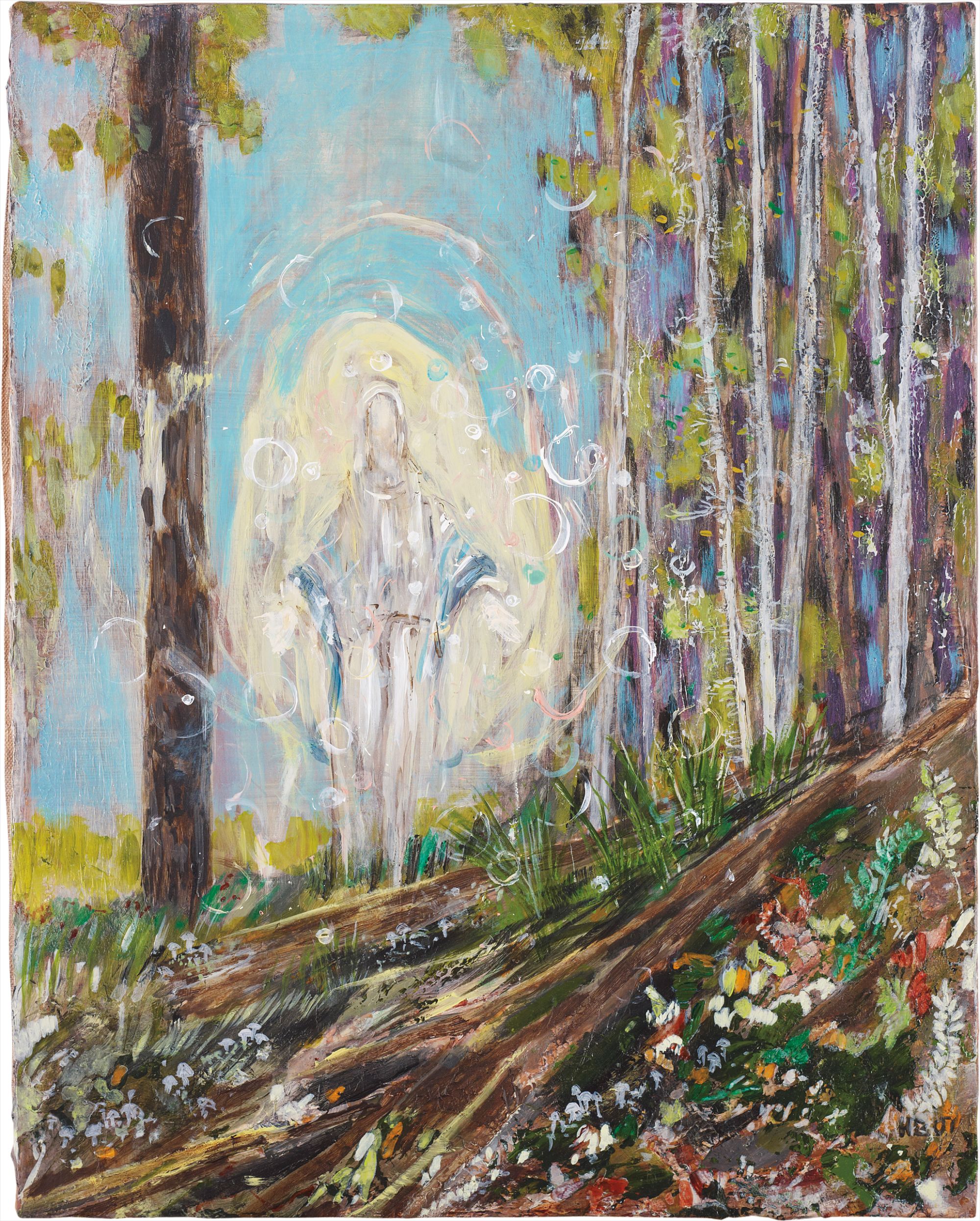 Saint appearing without witness's