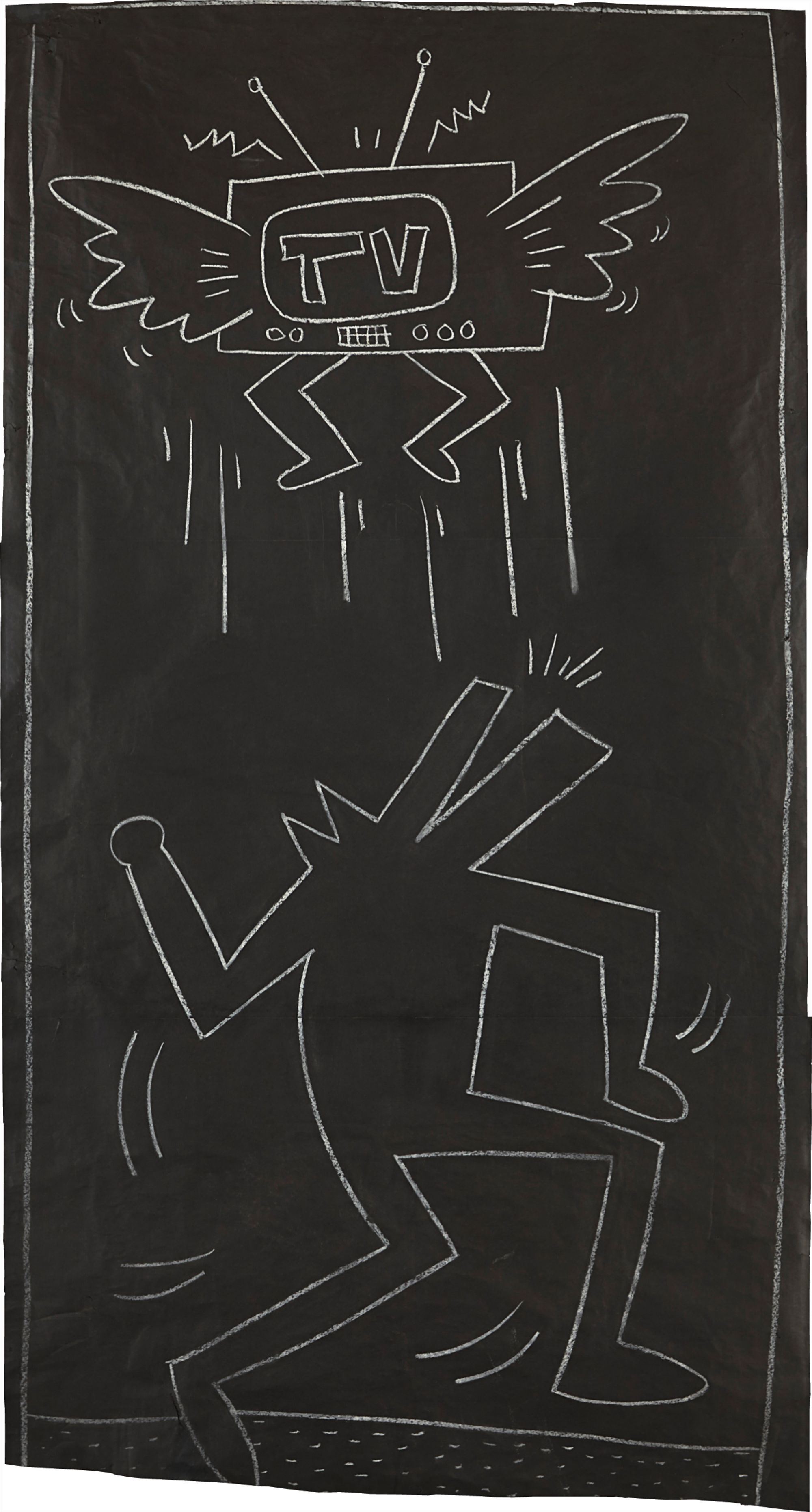 Keith Haring — chalk on paper