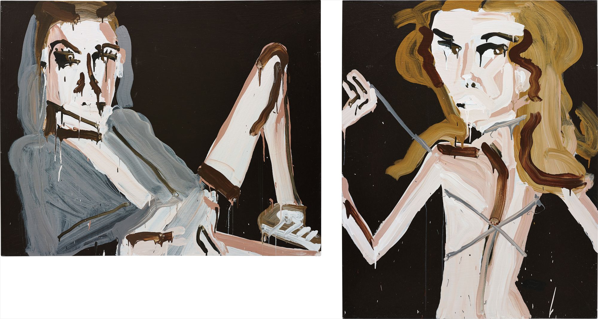 Two works: (i) Silver Swimsuit, Kate Moss, 2006; (ii) My Adidas, LL Cool J., 2006