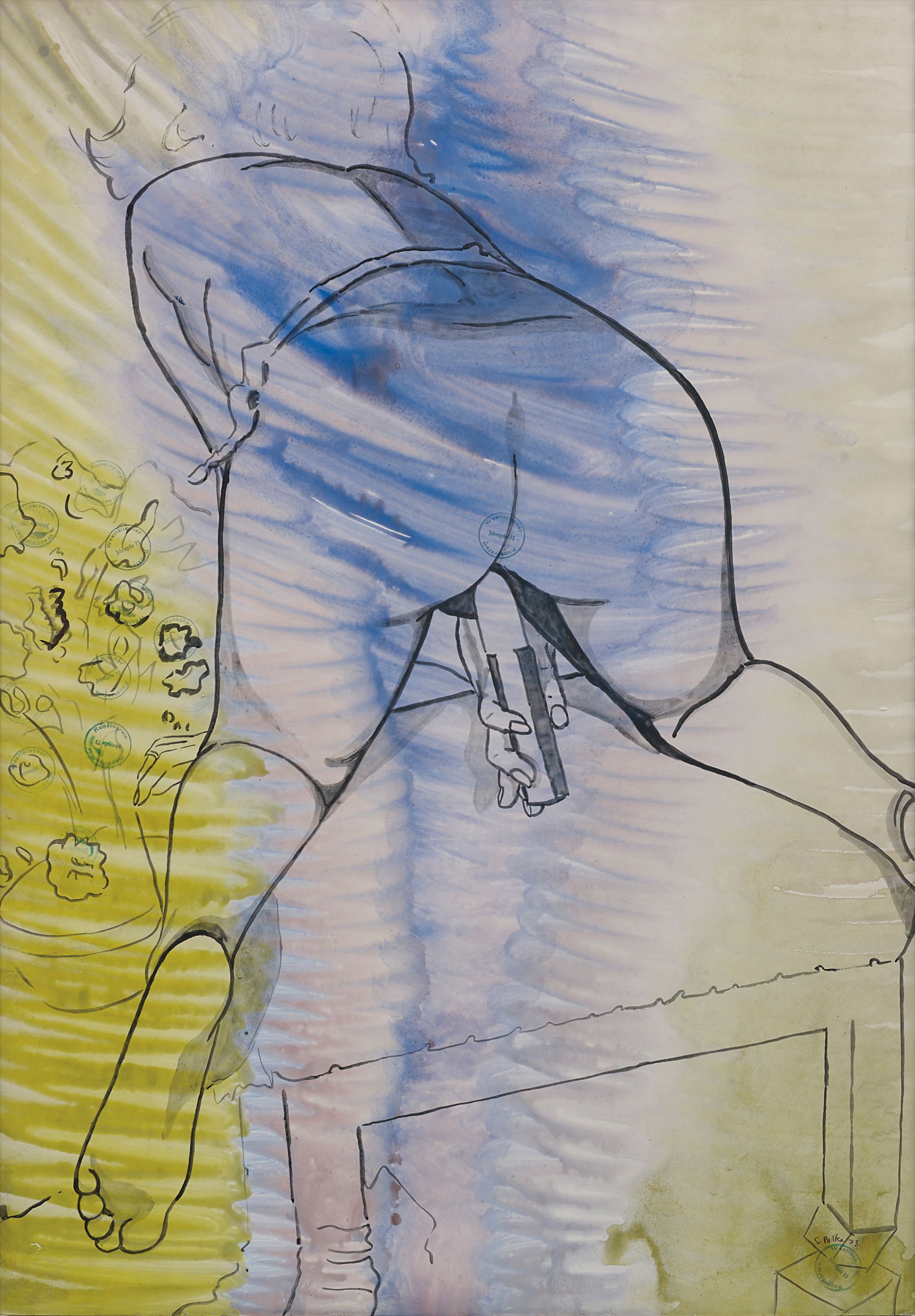 Sigmar Polke — ‘What exactly does it mean to be vulgar? Sticking your fingers up your nose? Farting? Doing something improper? Being poorly dressed or groomed? Not brushing your teeth? Words like “vulgar” don’t get us anywhere… There are many other miseries beside vulgarity.’ (S. Polke, Interview of Sigmar Polke by Bice Curiger, ‘La peinture est une ignominie’,