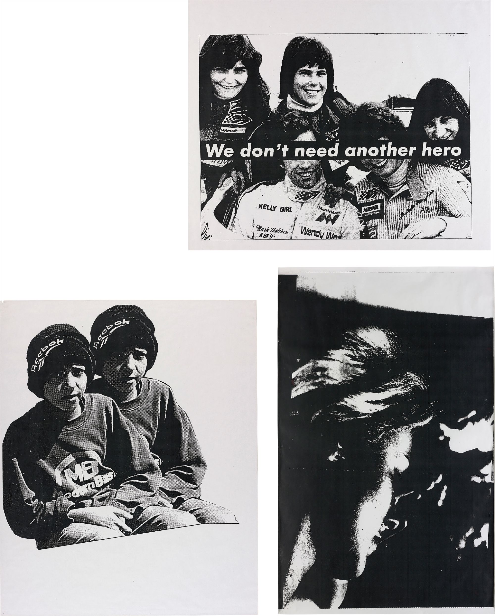 Three Works: (i) Sharon Stone; (ii) We Don't Need Another Hero; (iii) Twin Boy Suicide Bomb