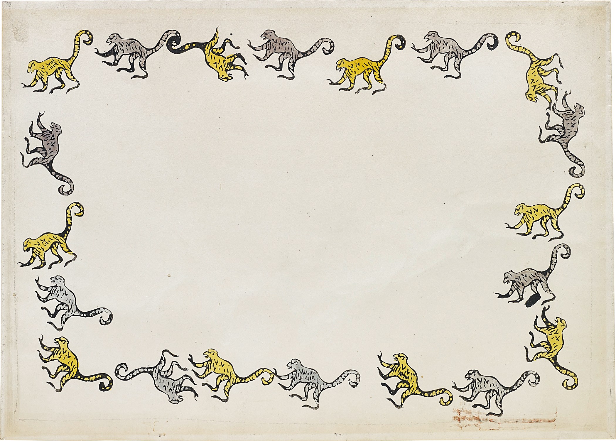 Andy Warhol — Turquoise and Yellow Monkey