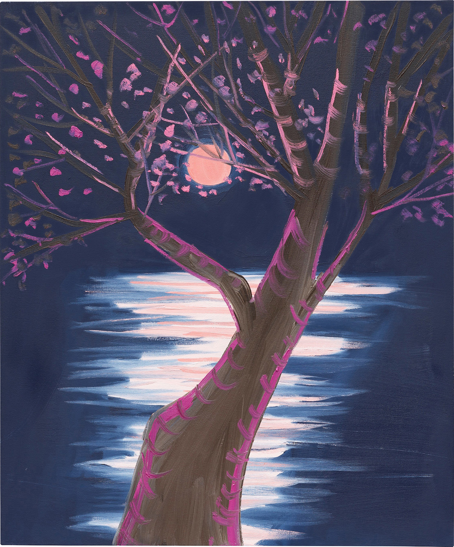 Moon (Little Glowing Magenta Tree, Cushing), 2021
