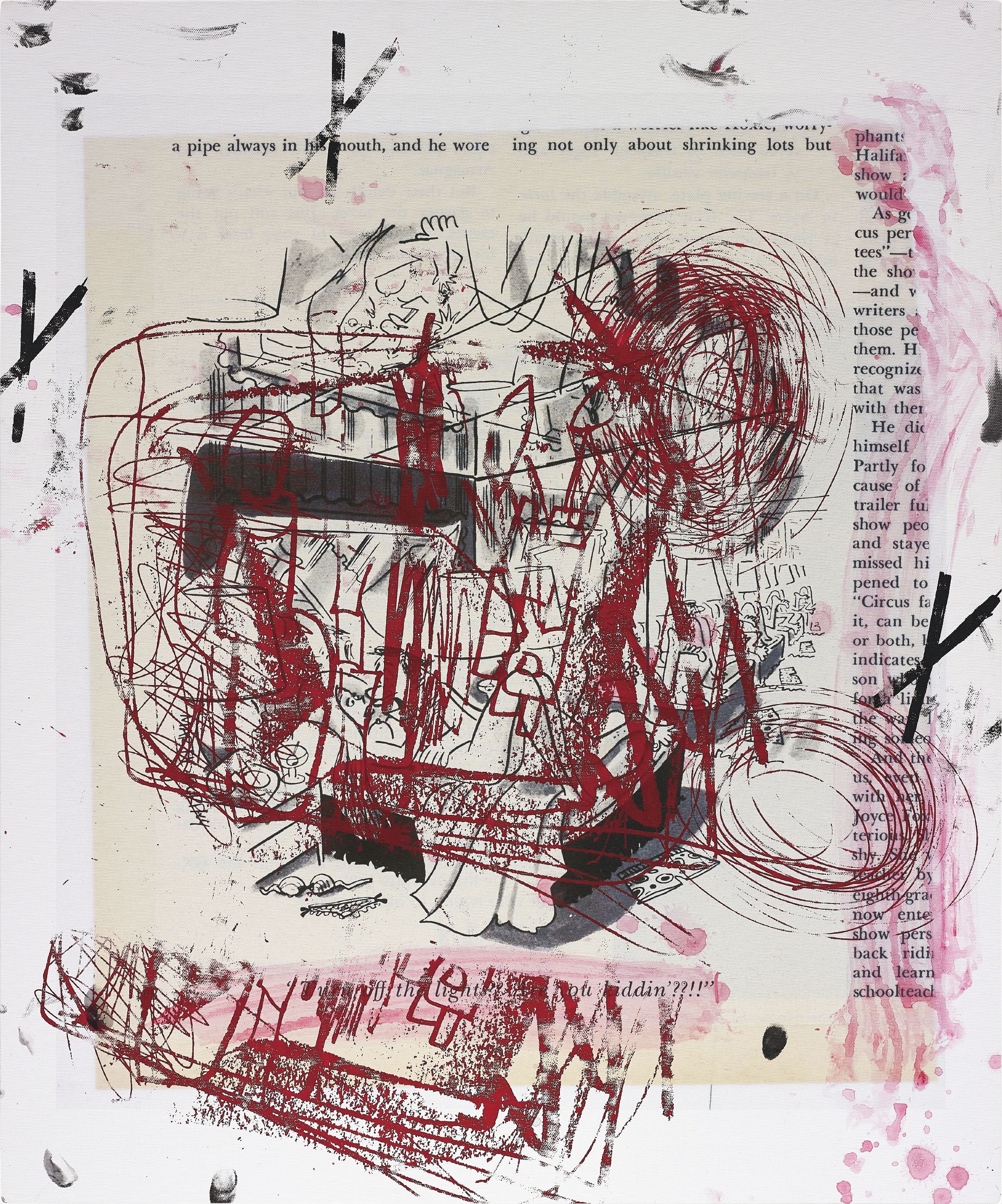 Richard Prince — Immersing the viewer in his subversive and inappropriately witty realm of rehashed jokes,