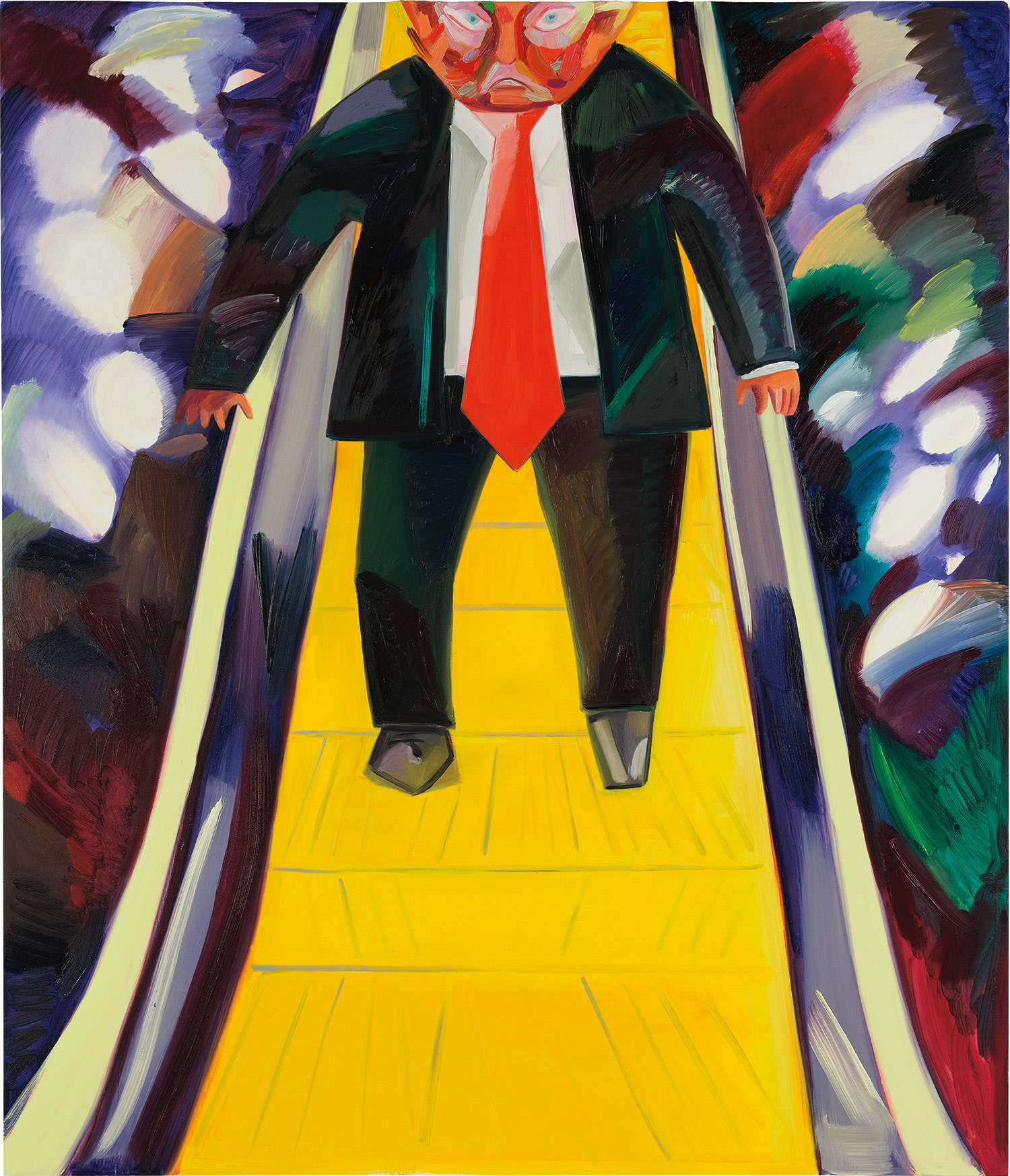 Dana Schutz — Trump Descending an Escalator