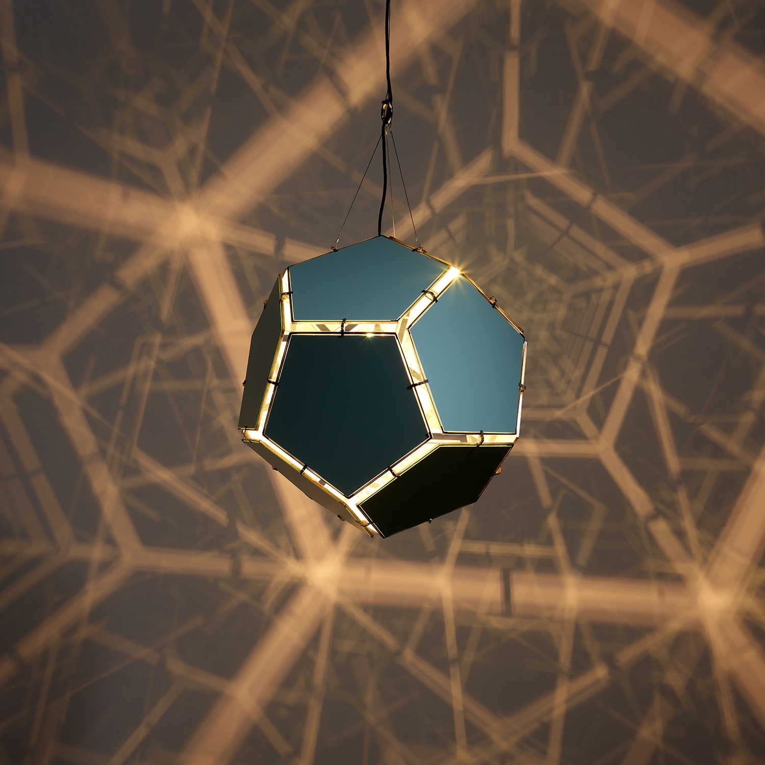 Ólafur Elíasson — Inverted mirror dodecahedron lamp