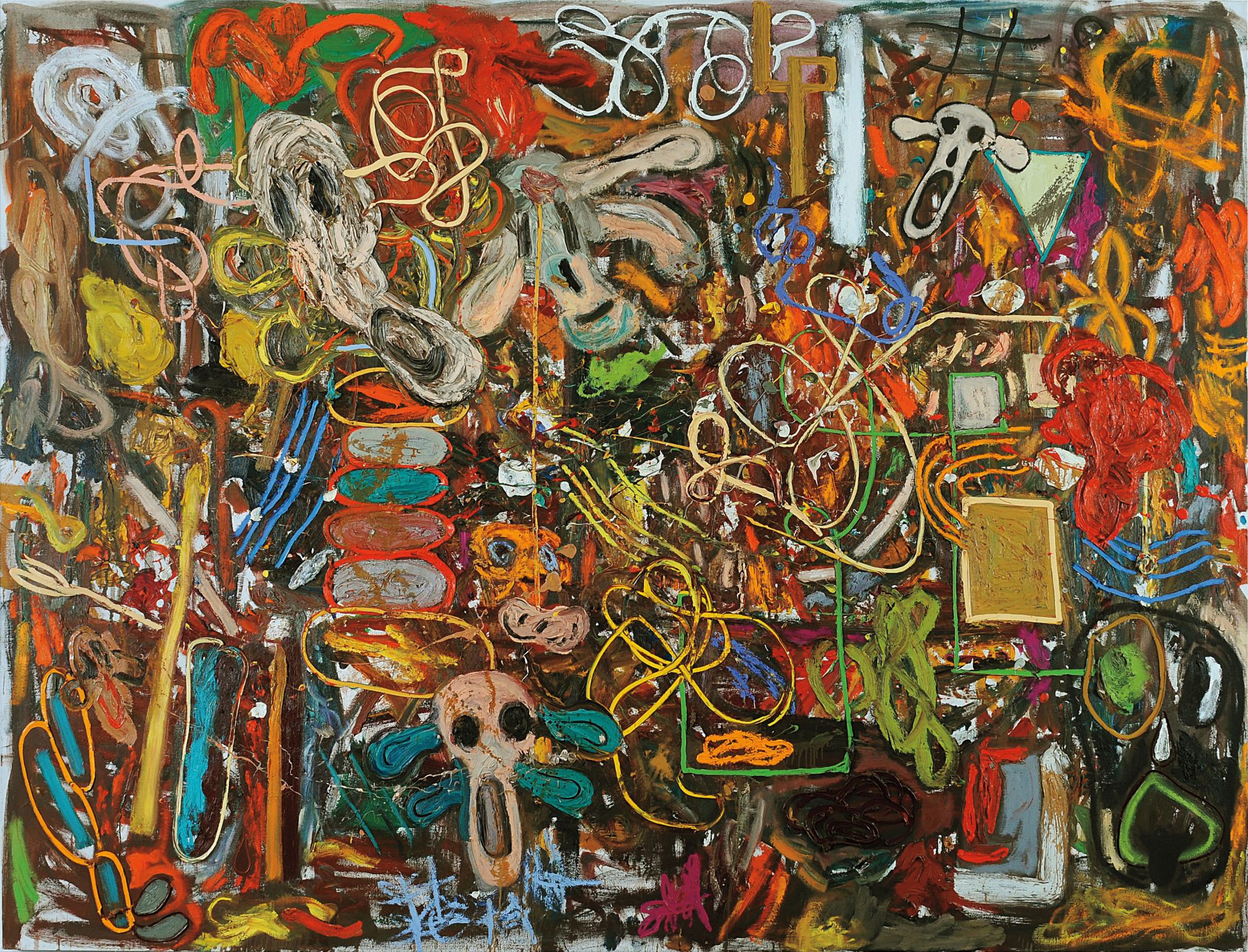 The unmasked pleasure in the physical act of painting is evidnet in André Butzer's